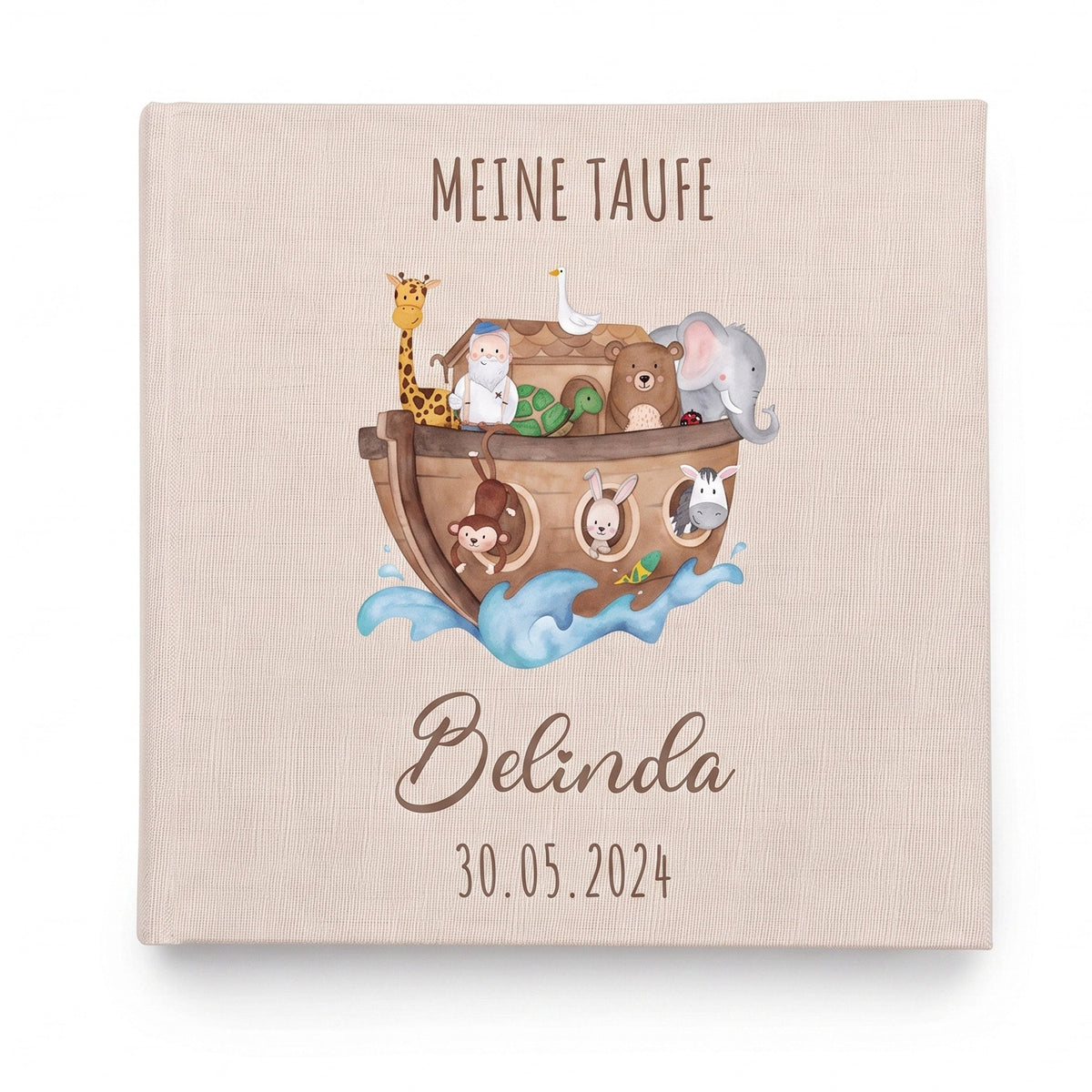 Fotoalbum mit Leineneinband - Meine Taufe - wunderwunsch