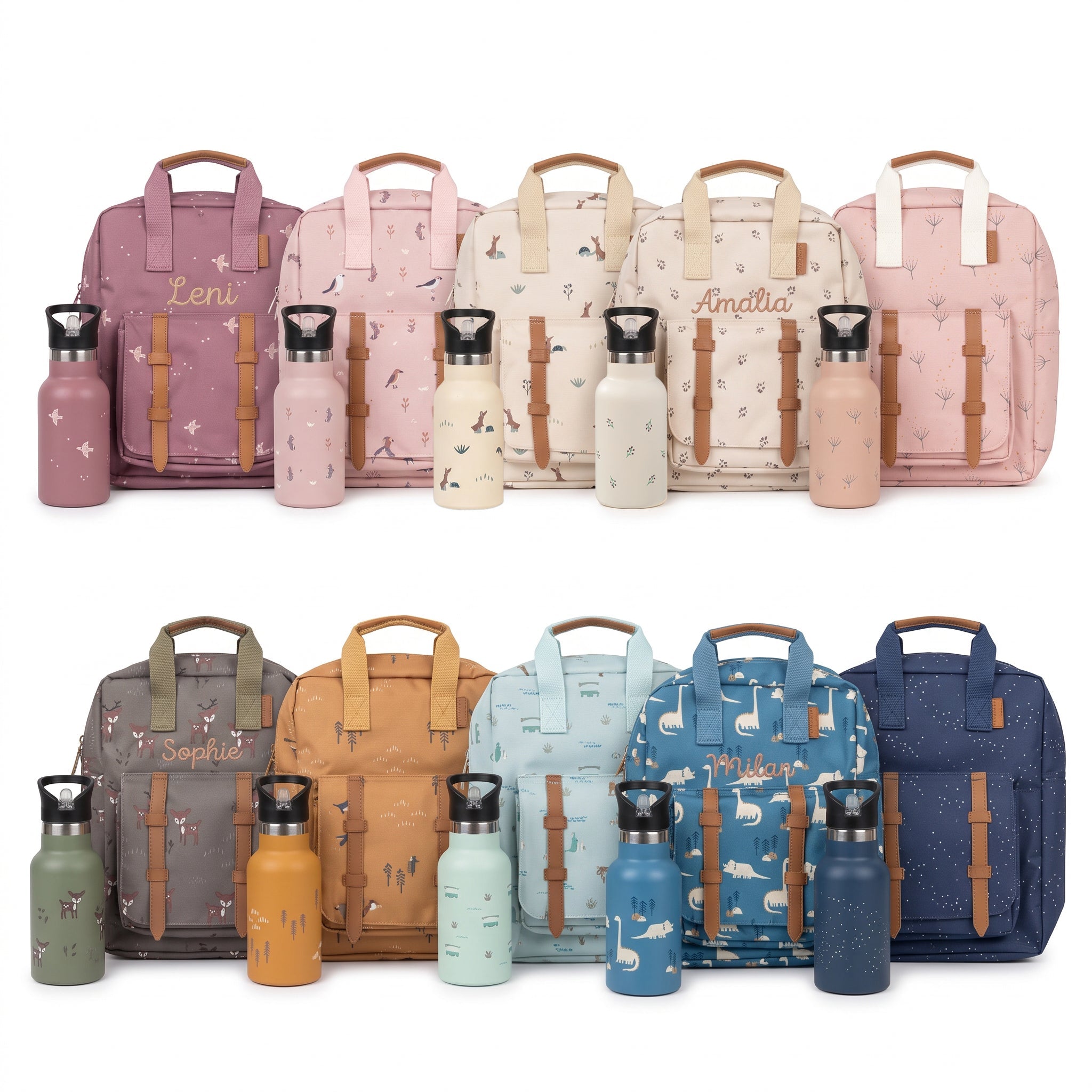 FRESK Kindergartenrucksack und Trinkflasche personalisiert - wunderwunsch