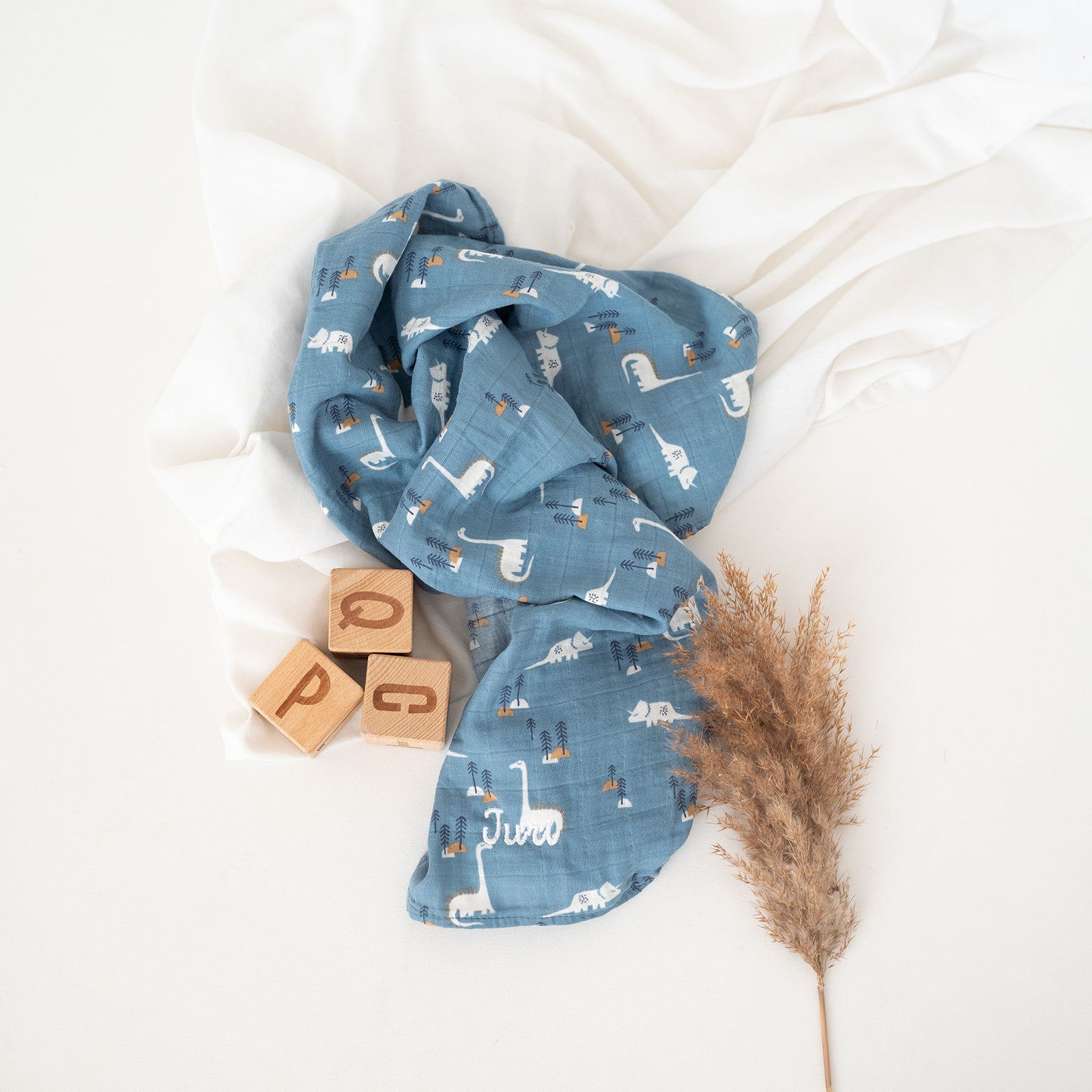 FRESK Mulltuch Baumwolle für Babys personalisiert - wunderwunsch