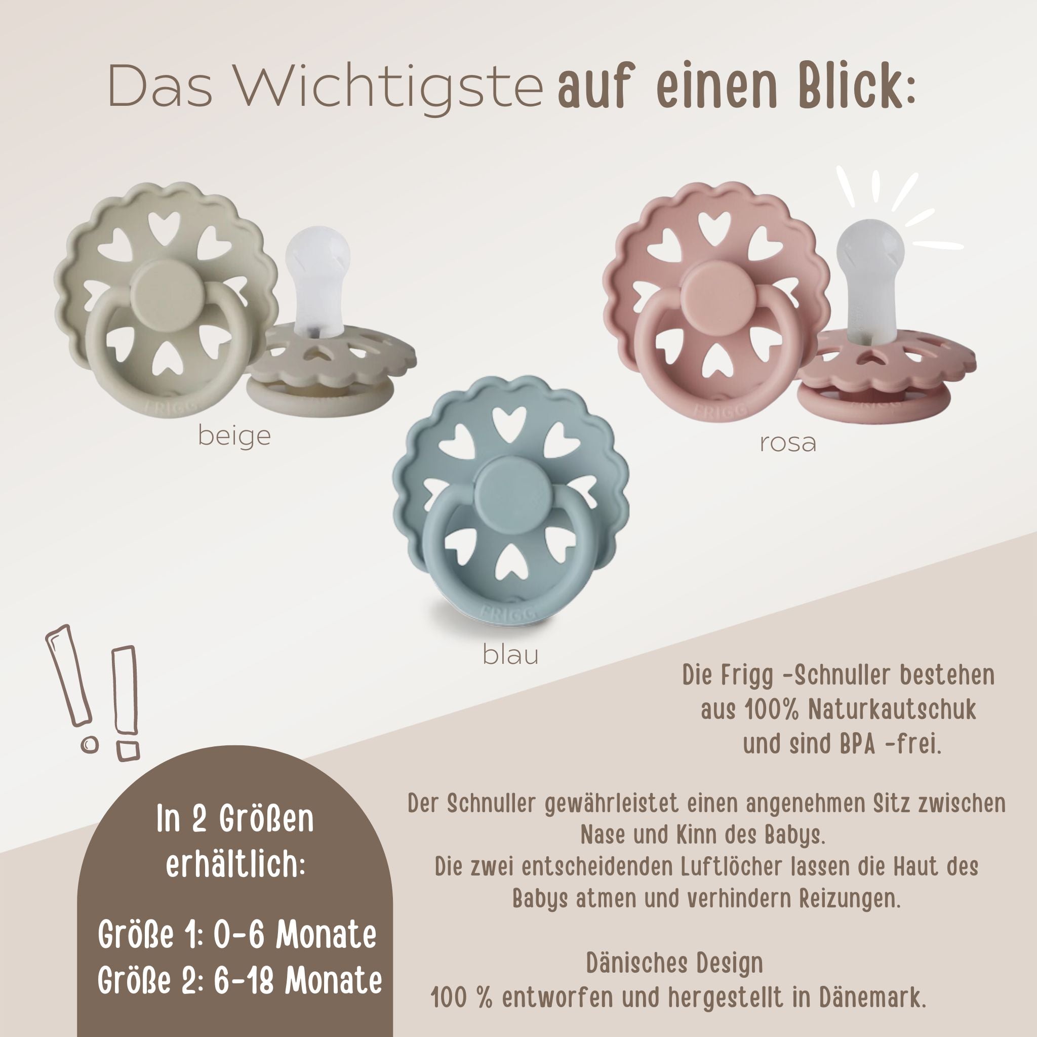 FRIGG Schnuller "Herzen" personalisierbar - wunderwunsch