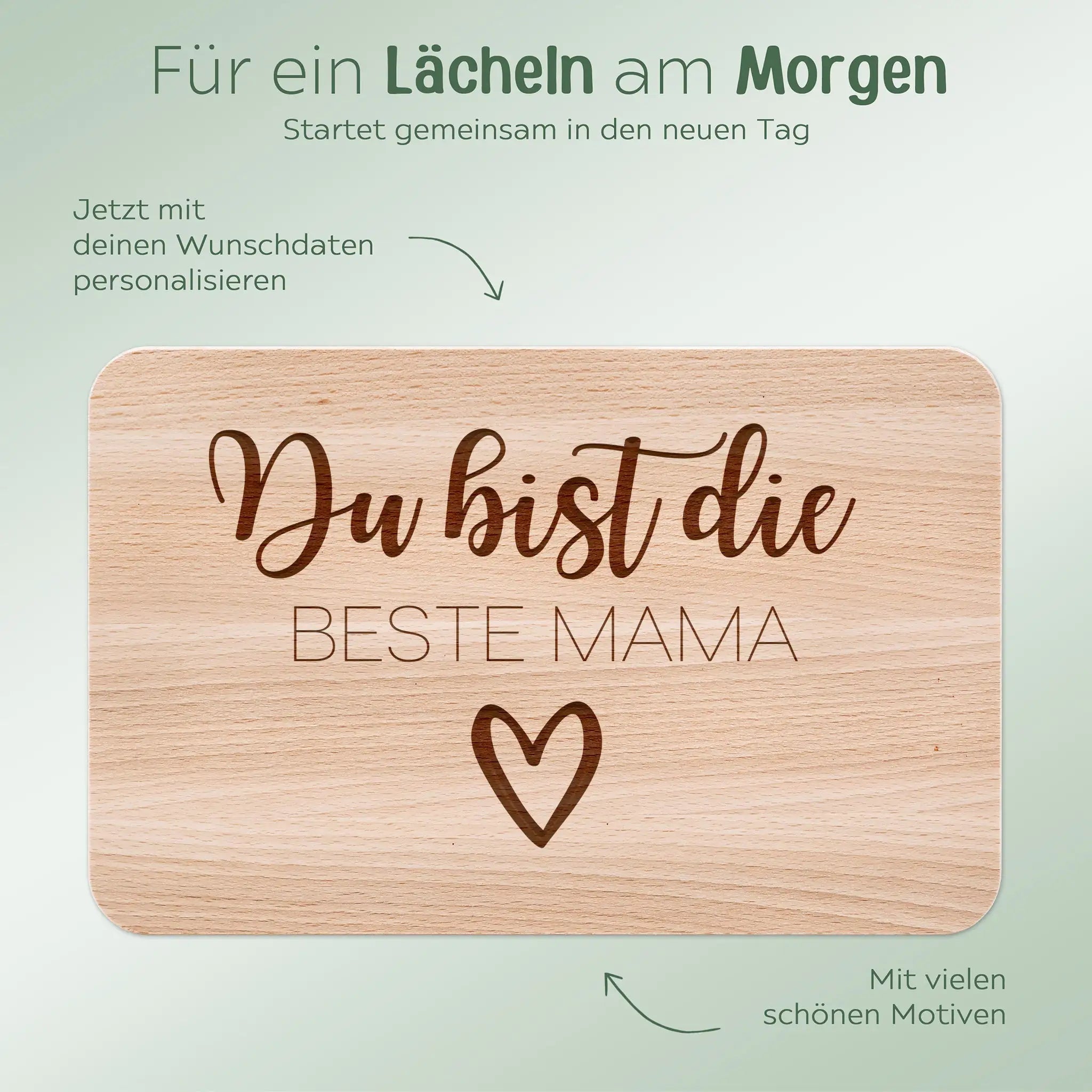 Frühstücksbrett "Beste Mama" - wunderwunsch