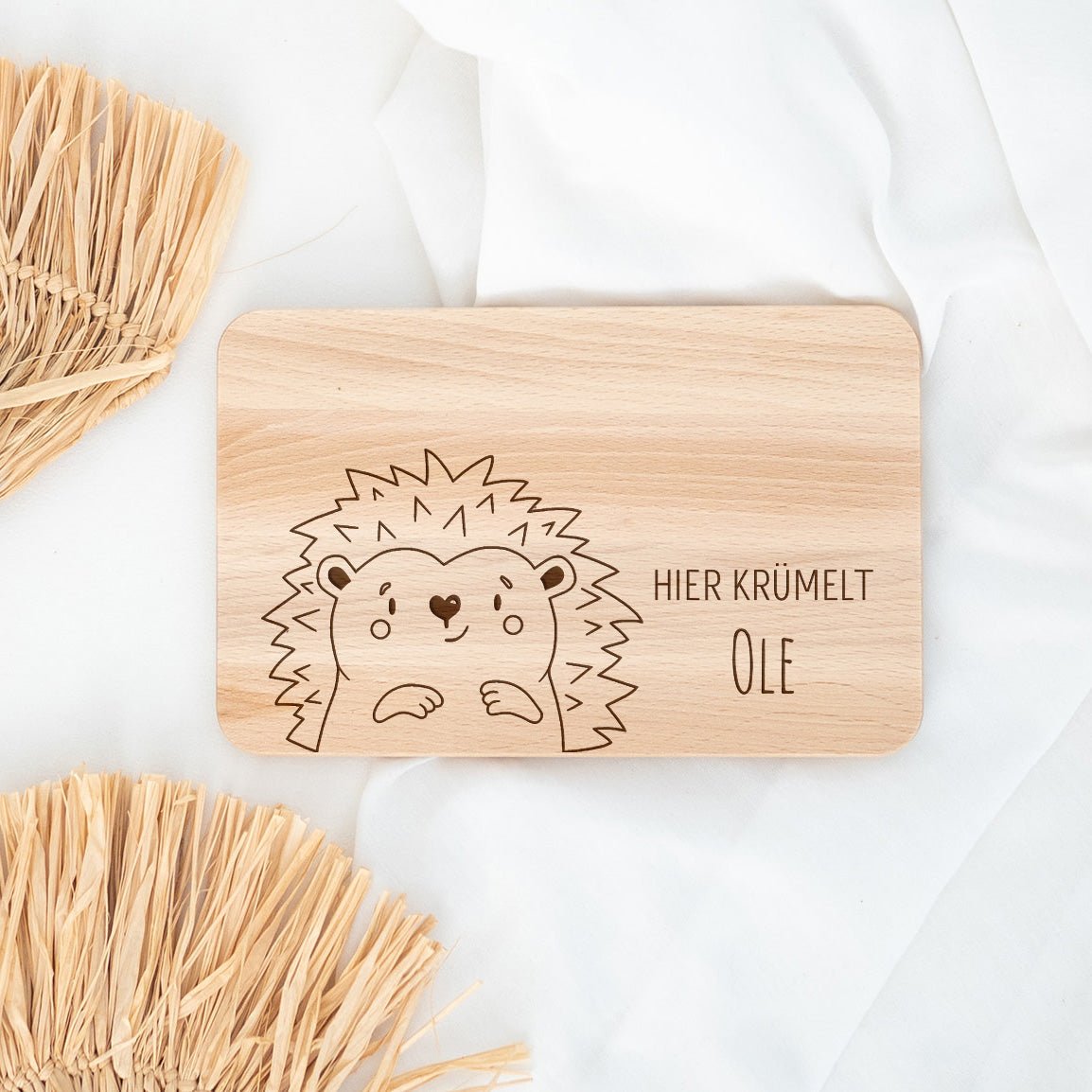 Frühstücksbrettchen personalisiert - Tier Gravur - wunderwunsch