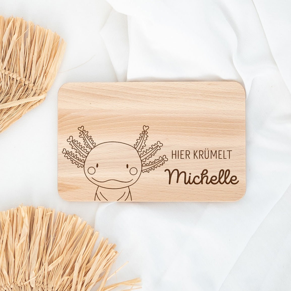 Frühstücksbrettchen personalisiert - Tier Gravur - wunderwunsch