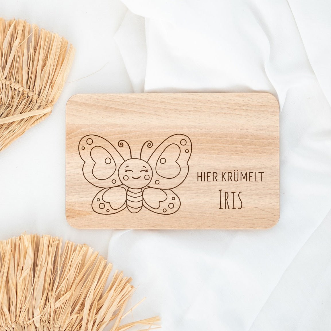 Frühstücksbrettchen personalisiert - Tier Gravur - wunderwunsch