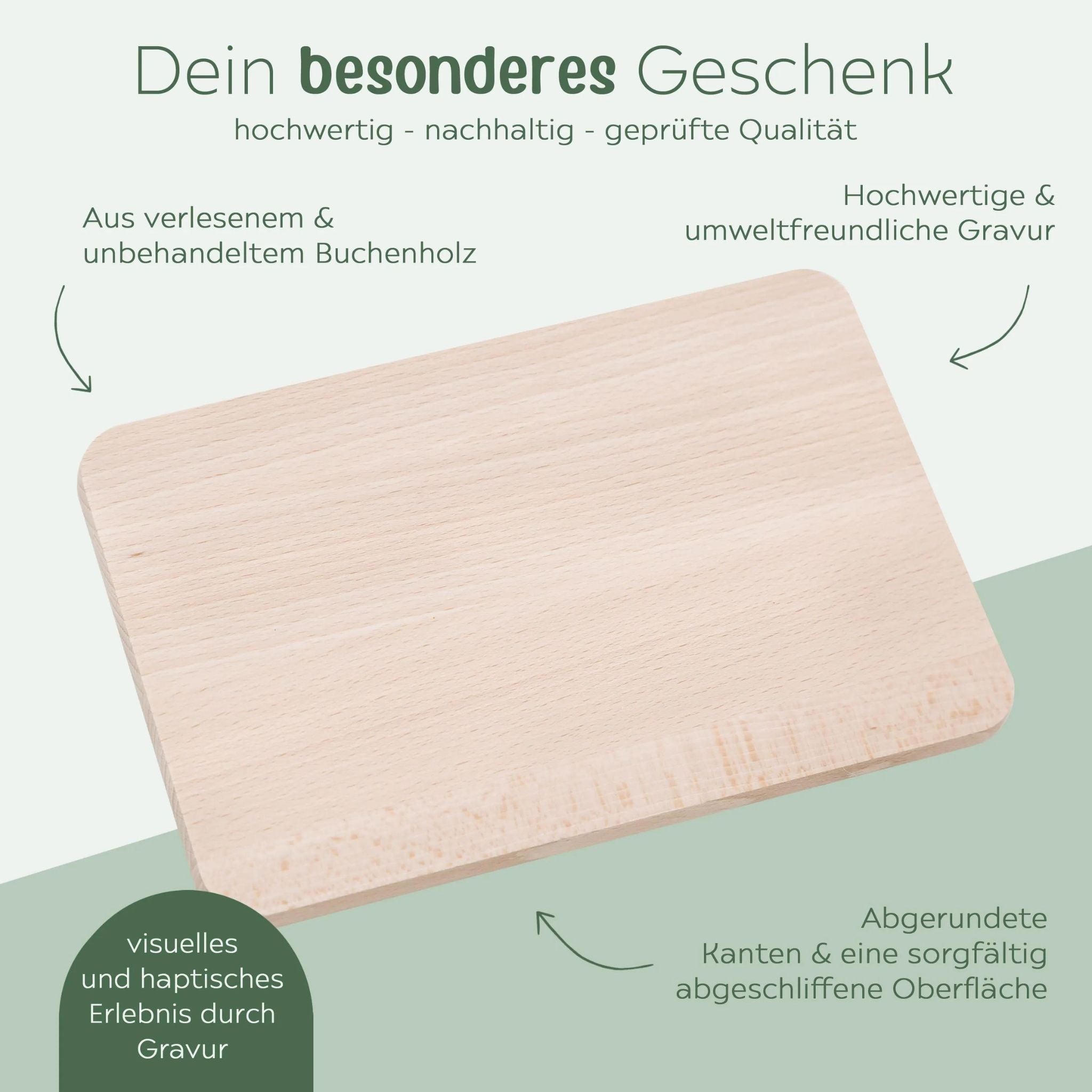 Frühstücksbrettchen personalisiert - Osterhase und Eiersuche Gravur - wunderwunsch