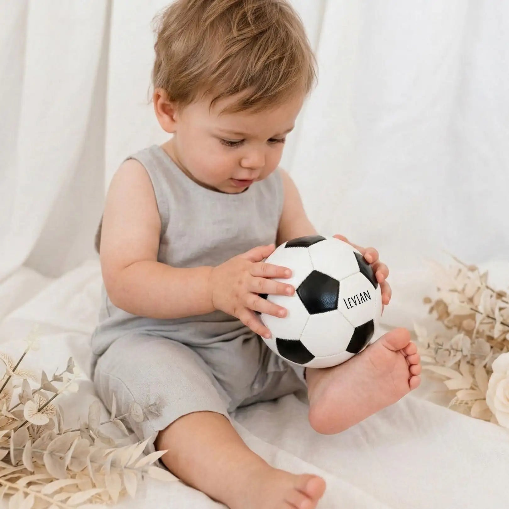 Fußball Schwarz - Weiß personalisierbar - wunderwunsch
