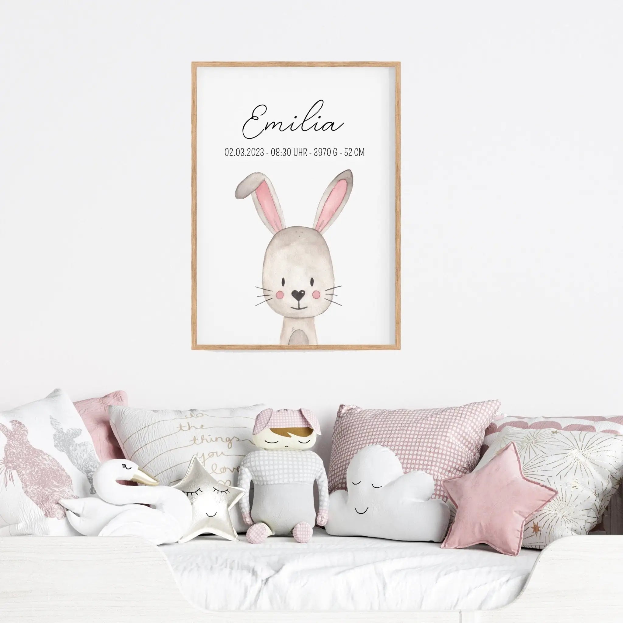 Geburtsposter – Tier Aquarell personalisiert - wunderwunsch