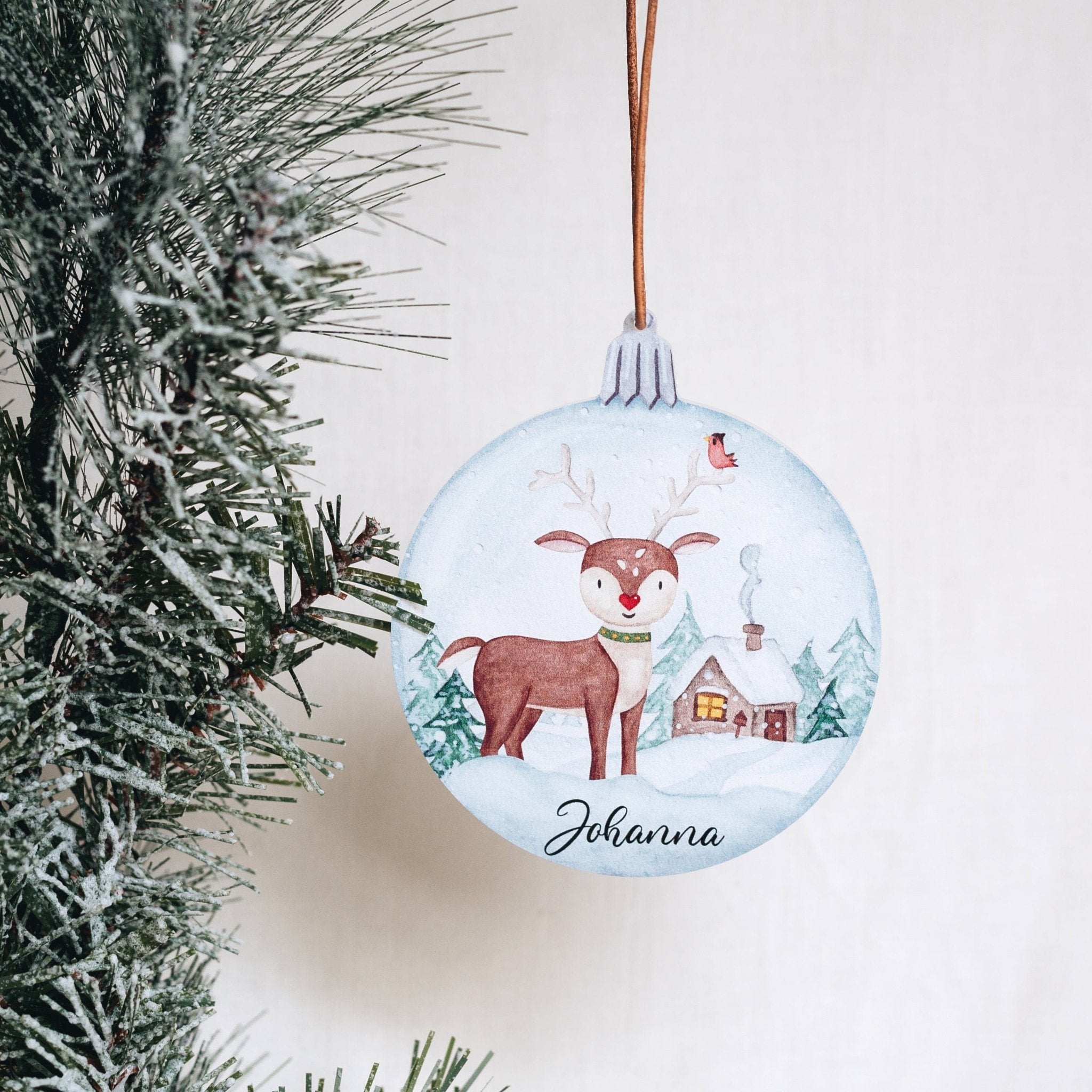 Geschenkanhänger Acryl "Weihnachtstiere" personalisiert - wunderwunsch