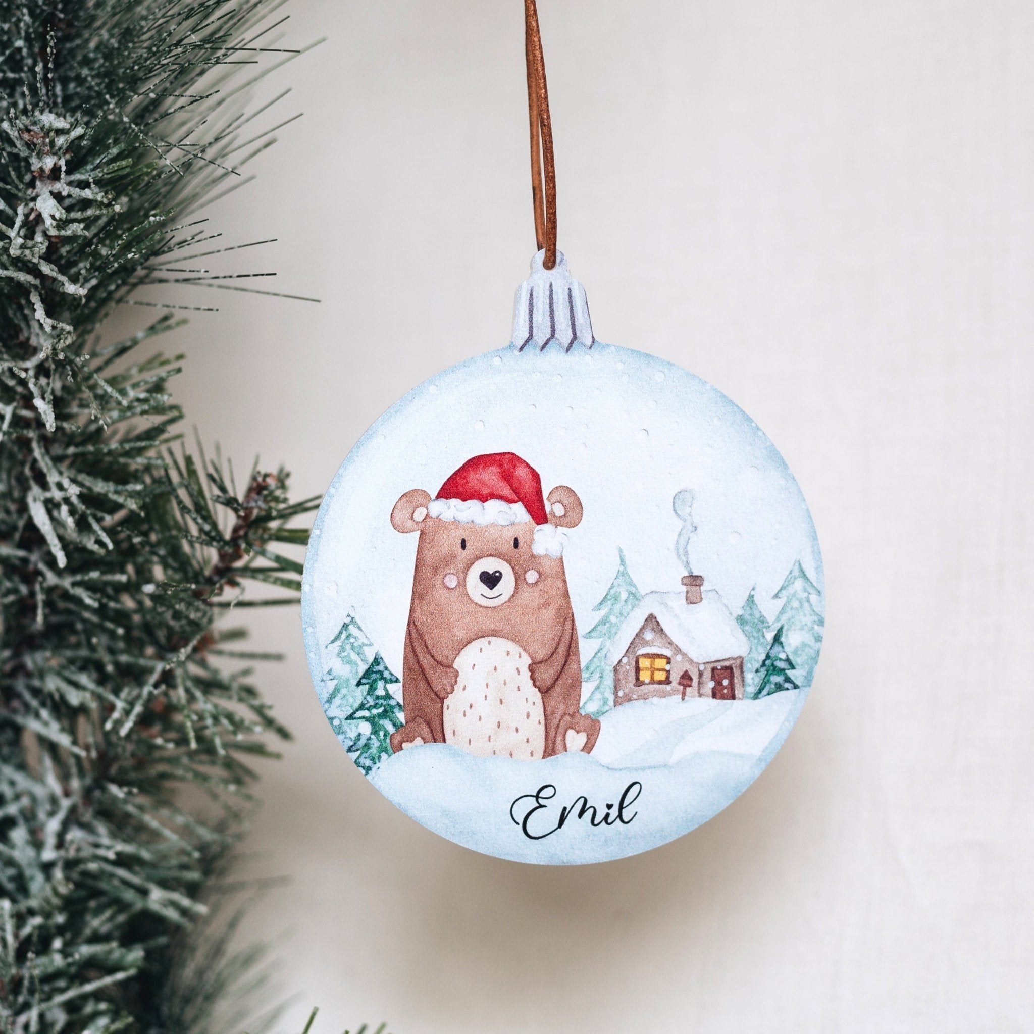 Geschenkanhänger Acryl "Weihnachtstiere" personalisiert - wunderwunsch