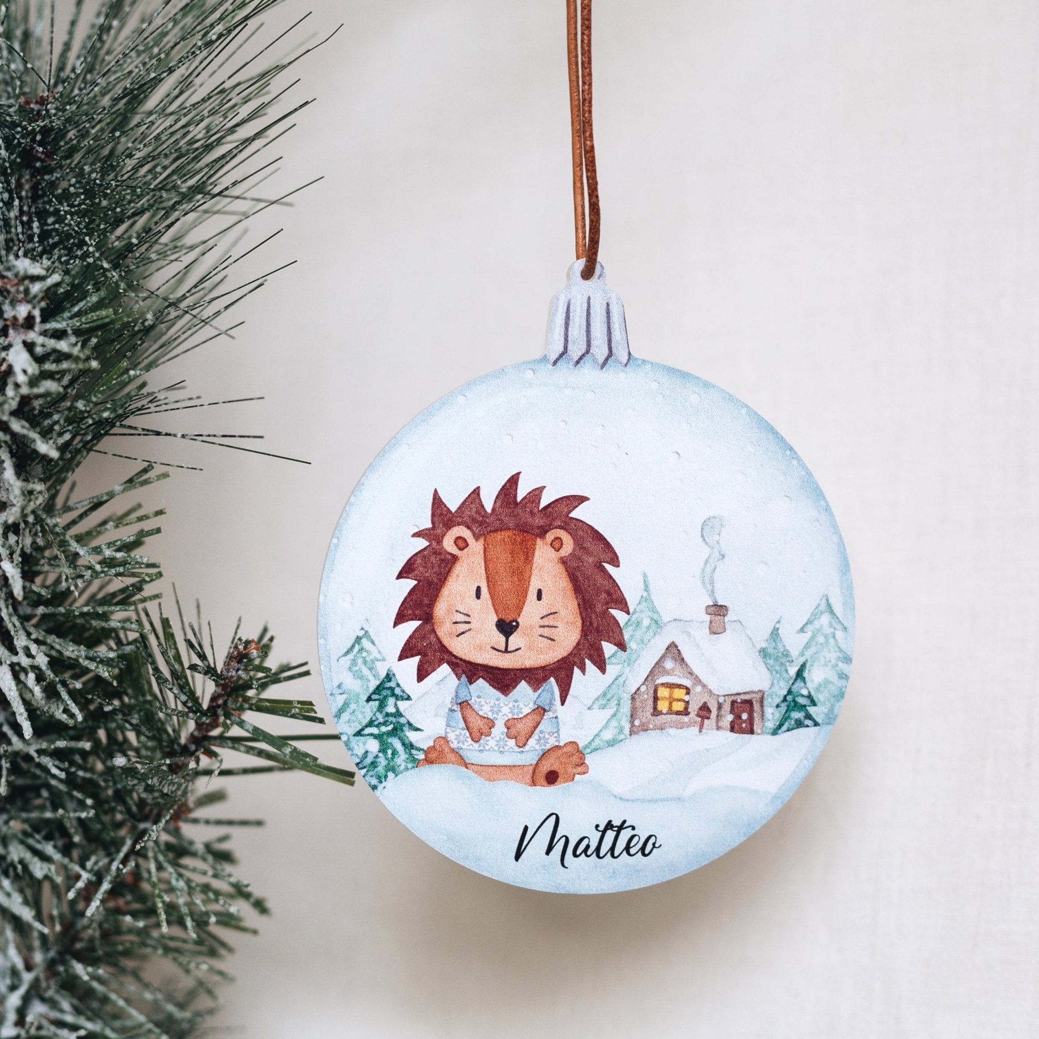 Geschenkanhänger Acryl "Weihnachtstiere" personalisiert - wunderwunsch