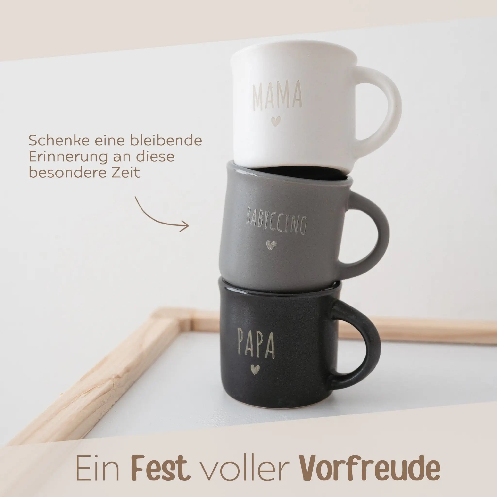 Geschenkbox Babyshower - Espresso Set Familie - wunderwunsch