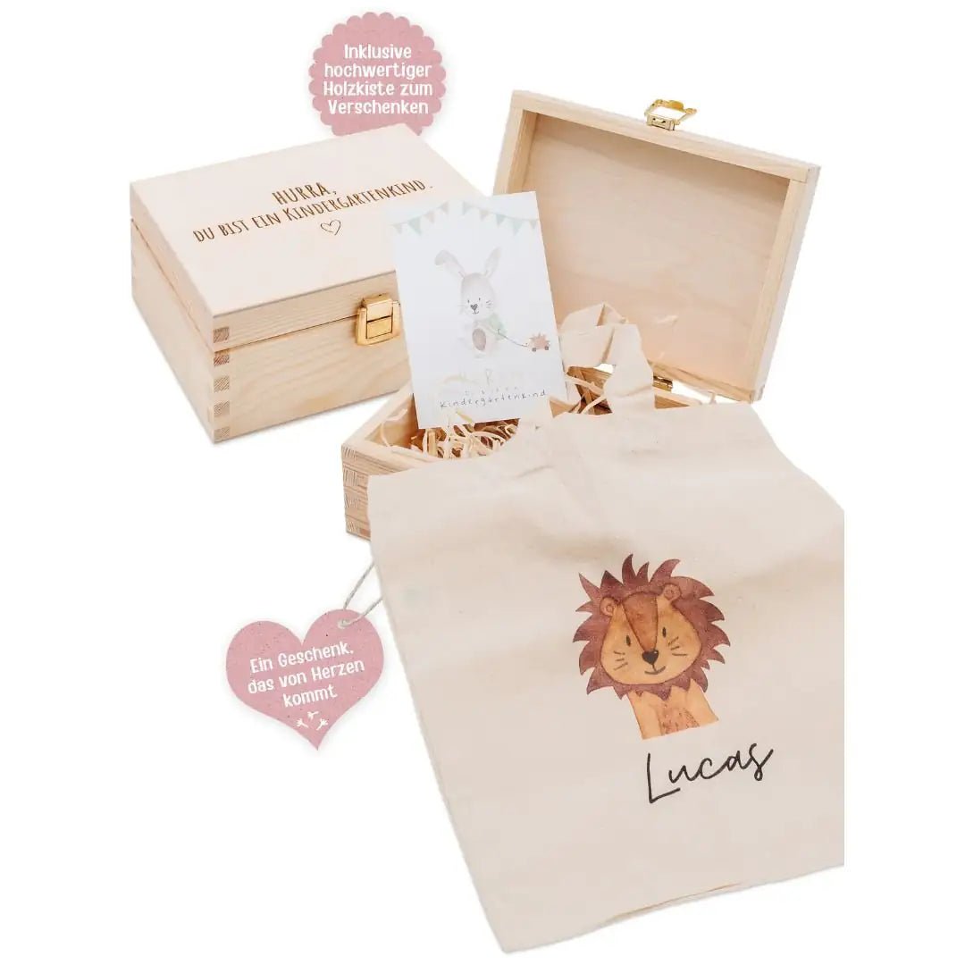 Geschenkbox Kitastart - Stoffbeutel + Postkarte - wunderwunsch