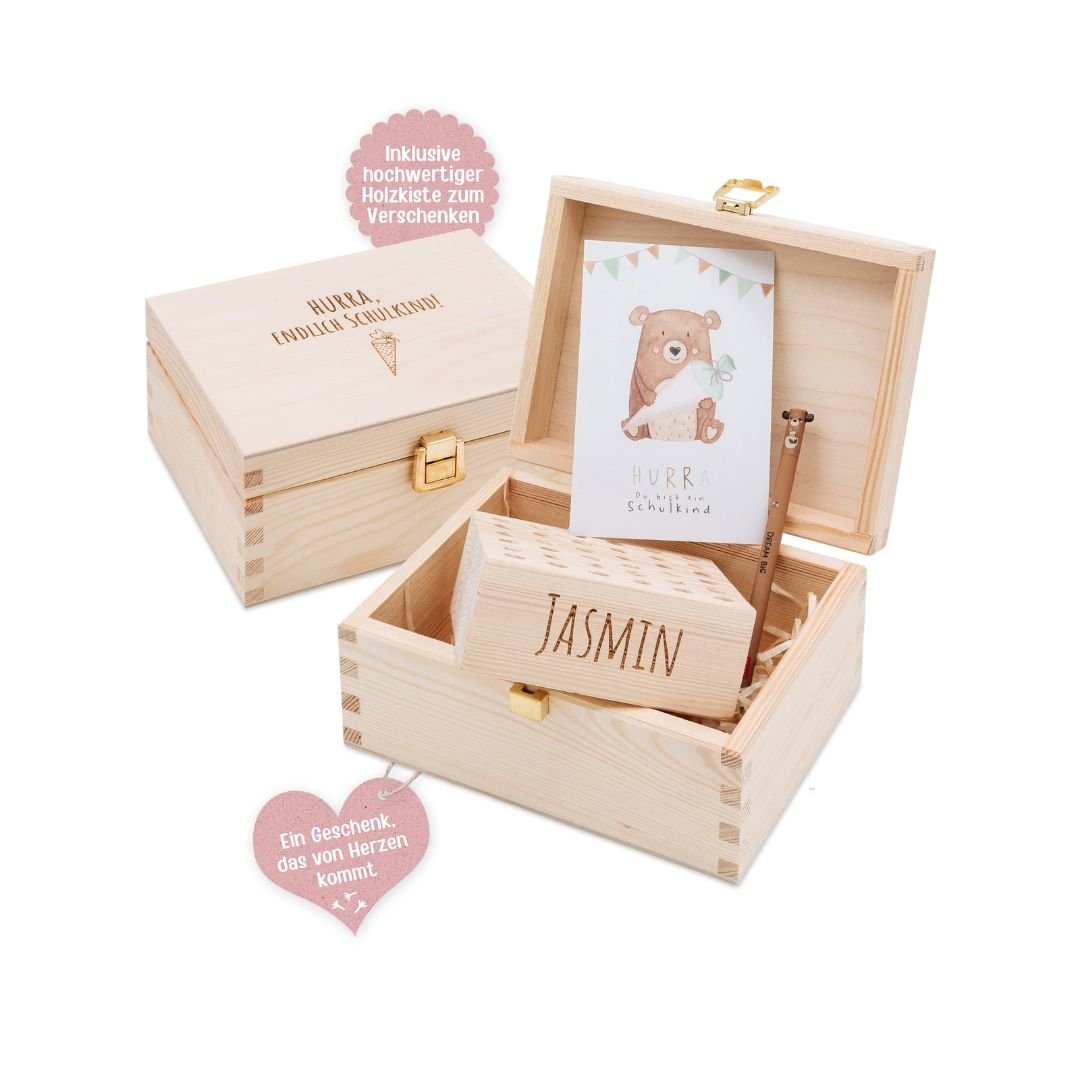 Geschenkbox Schulkind - Legami + Postkarte - wunderwunsch