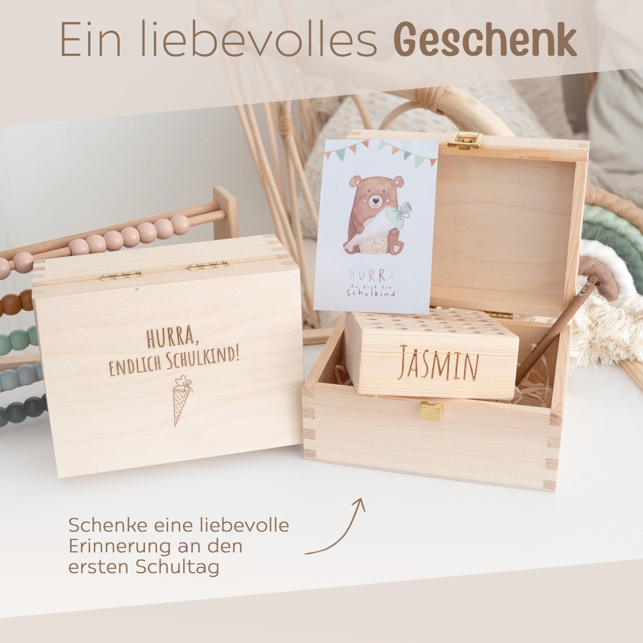 Geschenkbox Schulkind - Legami + Postkarte - wunderwunsch