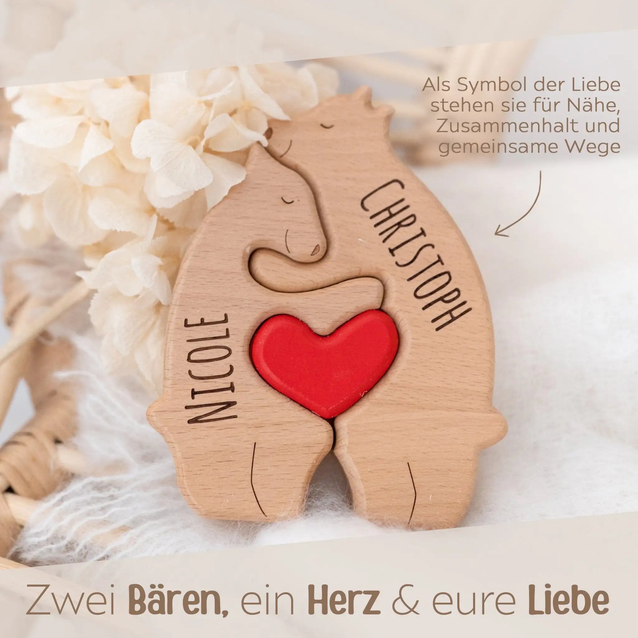 Geschenkbox Valentinstag - Bärenfamilie - wunderwunsch