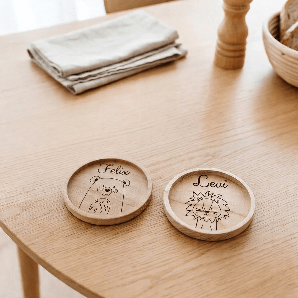 Glas Untersetzer Holz - Wunderwunsch Tiere - wunderwunsch