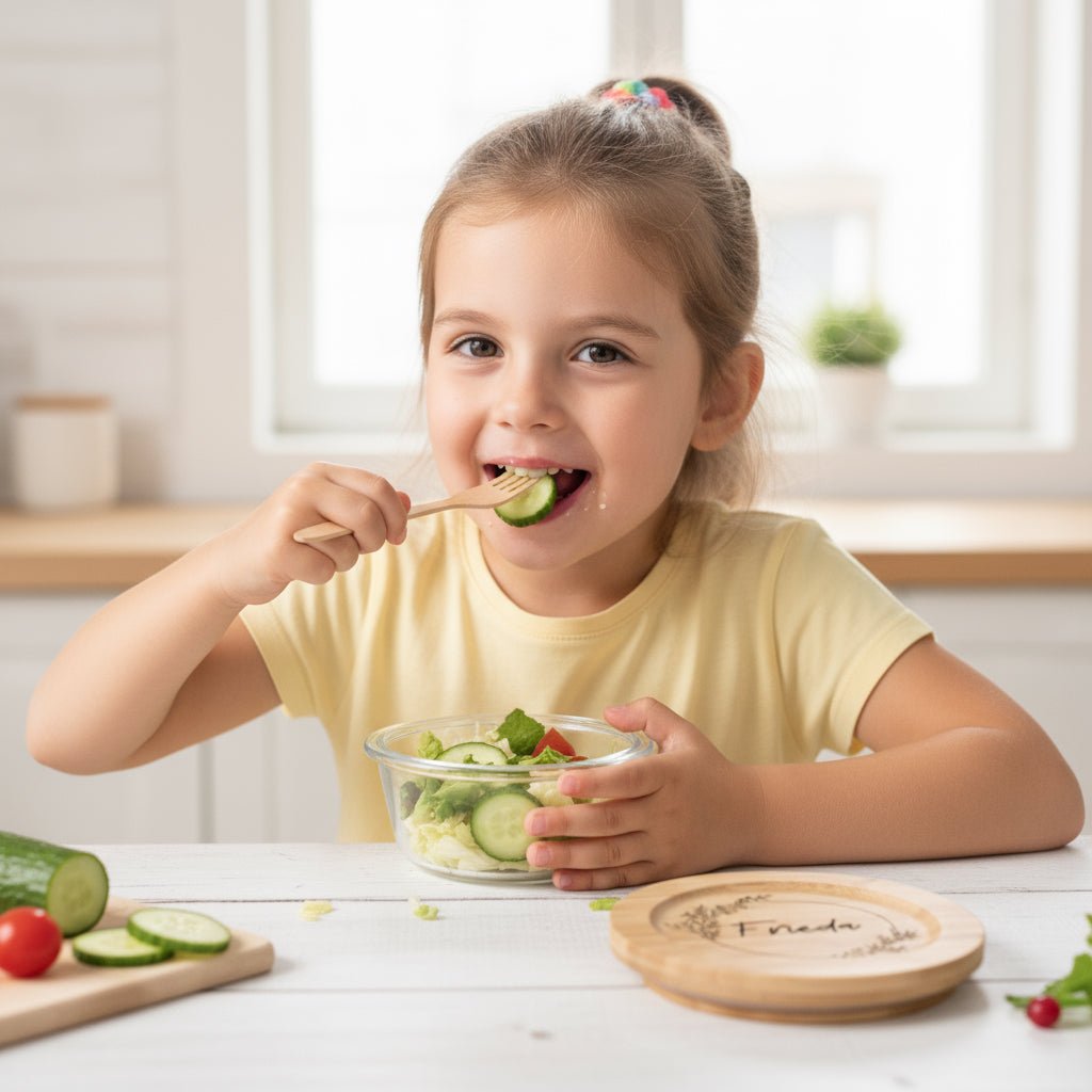 Glasdose personalisiert - Blumenkranz Gravur - wunderwunsch