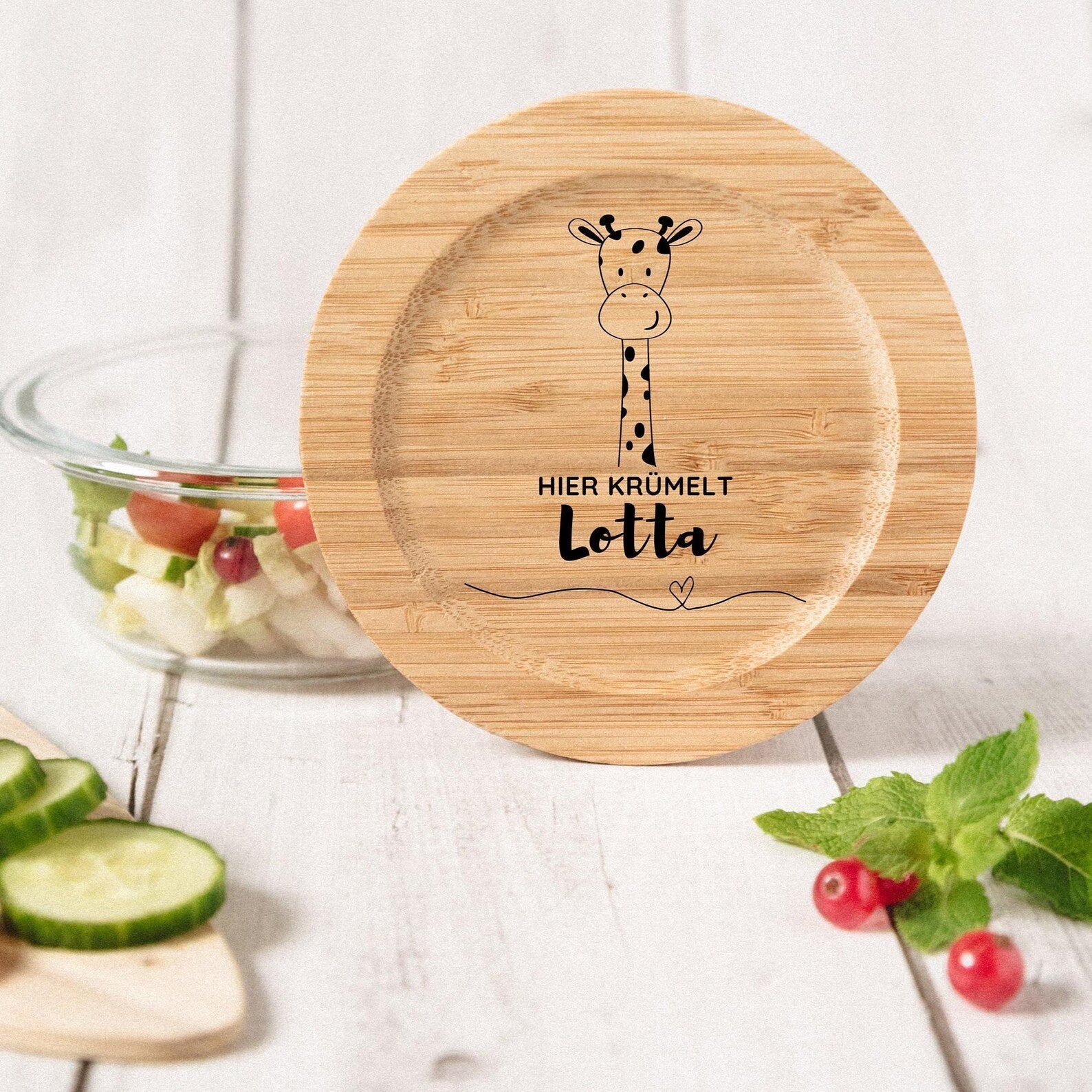 Glasdose personalisiert - Tier Bäume Gravur - wunderwunsch