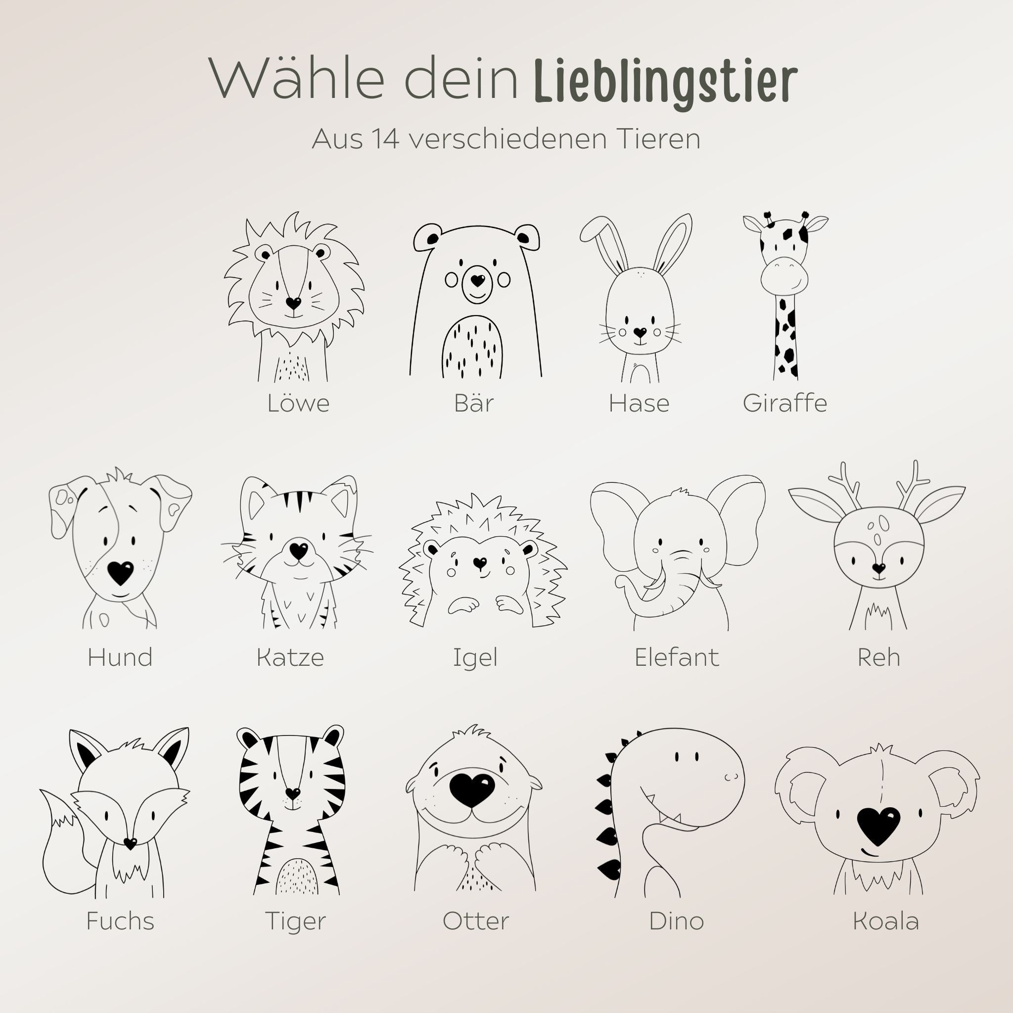 Glasdose personalisiert - Tier Bäume Gravur - wunderwunsch