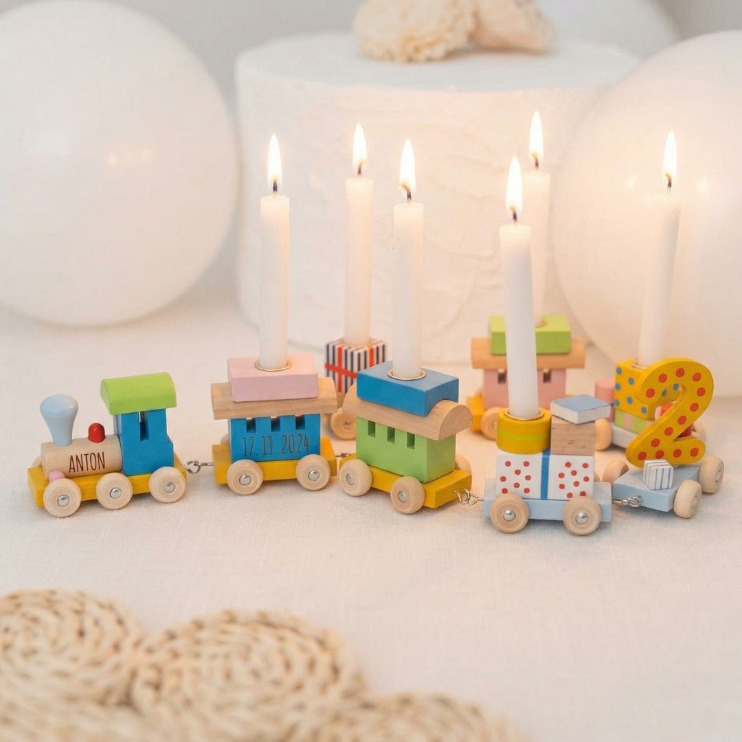 GOKI Geburtstagszug Bunt personalisierbar - wunderwunsch