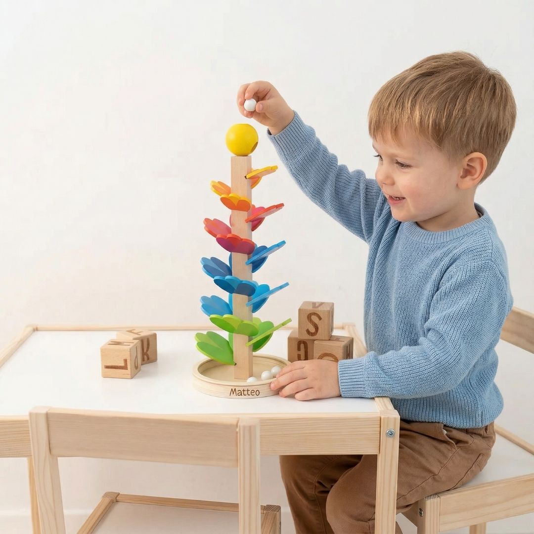 GOKI Klangbaum Murmelbahn personalisierbar - wunderwunsch