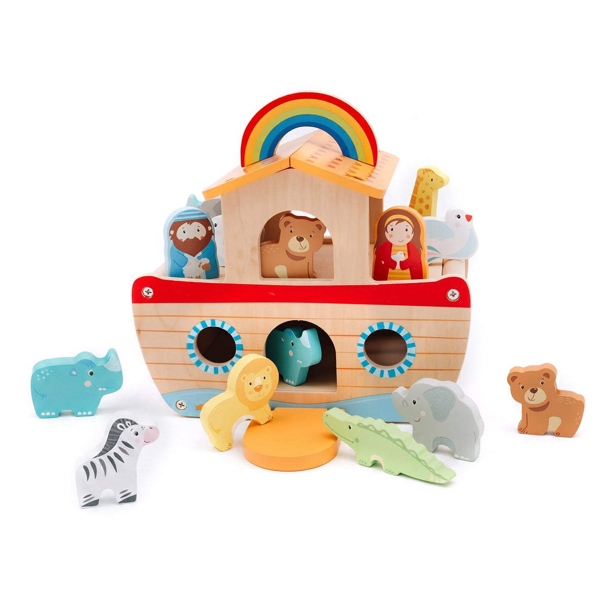 GOKI Kleine bunte Arche mit Regenbogen personalisierbar - wunderwunsch