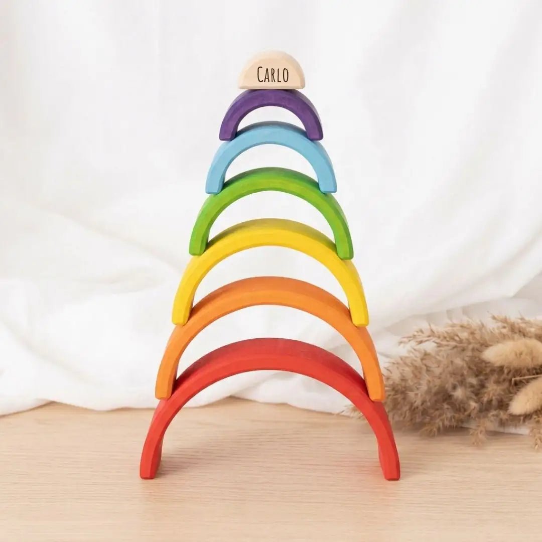 GOKI Stapelturm Regenbogen personalisierbar - wunderwunsch