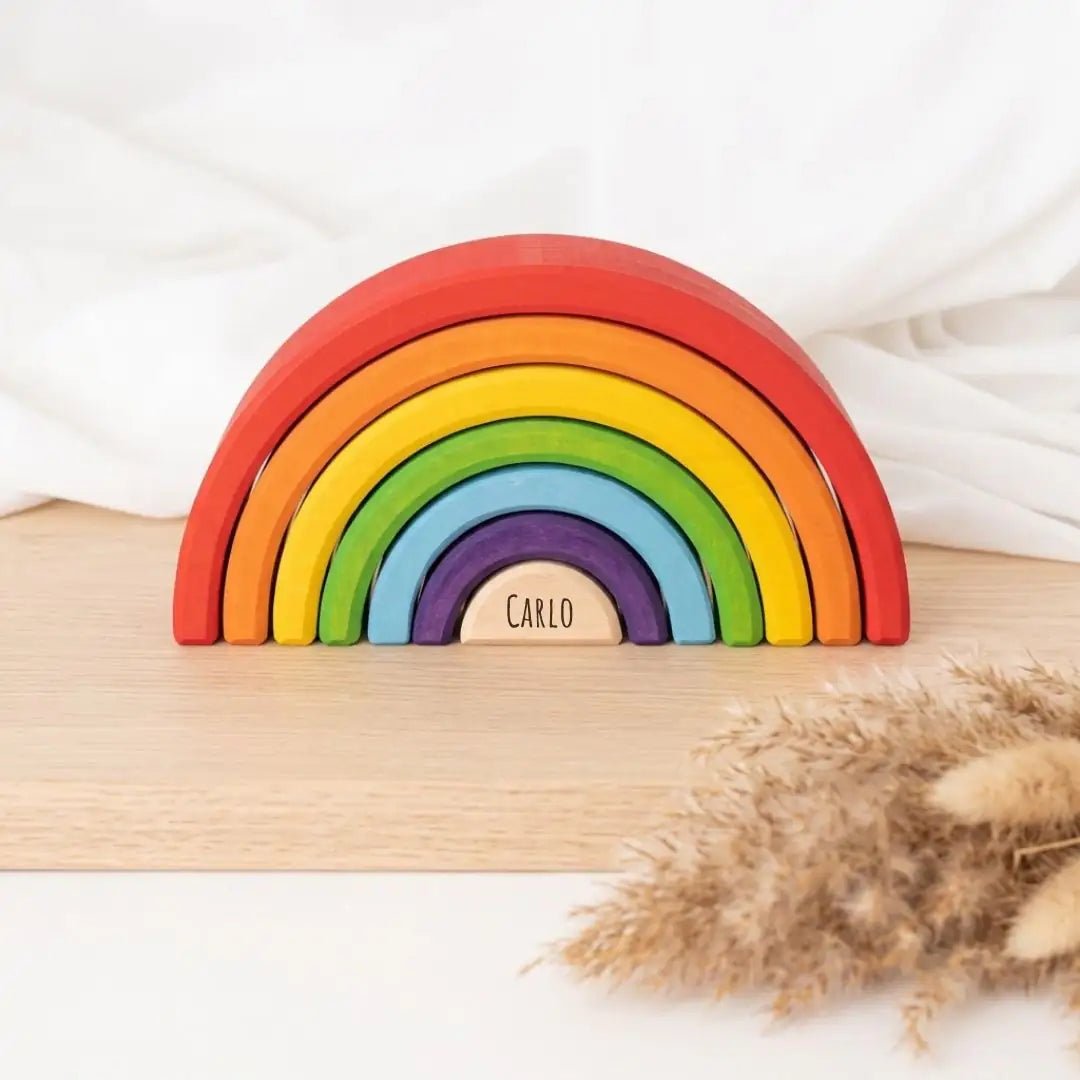 GOKI Stapelturm Regenbogen personalisierbar - wunderwunsch