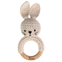 Greifling Hase creme personalisiert