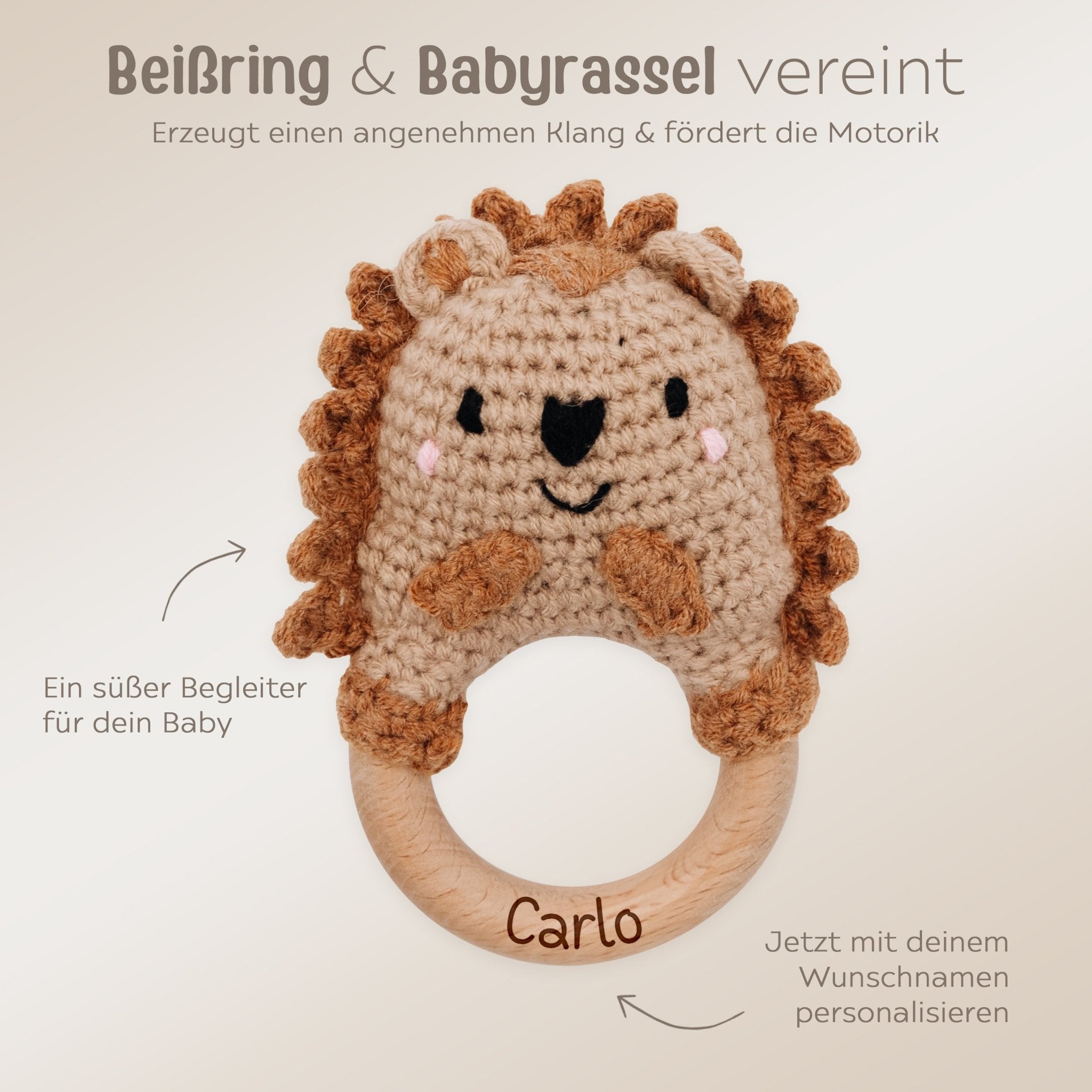 Greifling Igel personalisiert - wunderwunsch