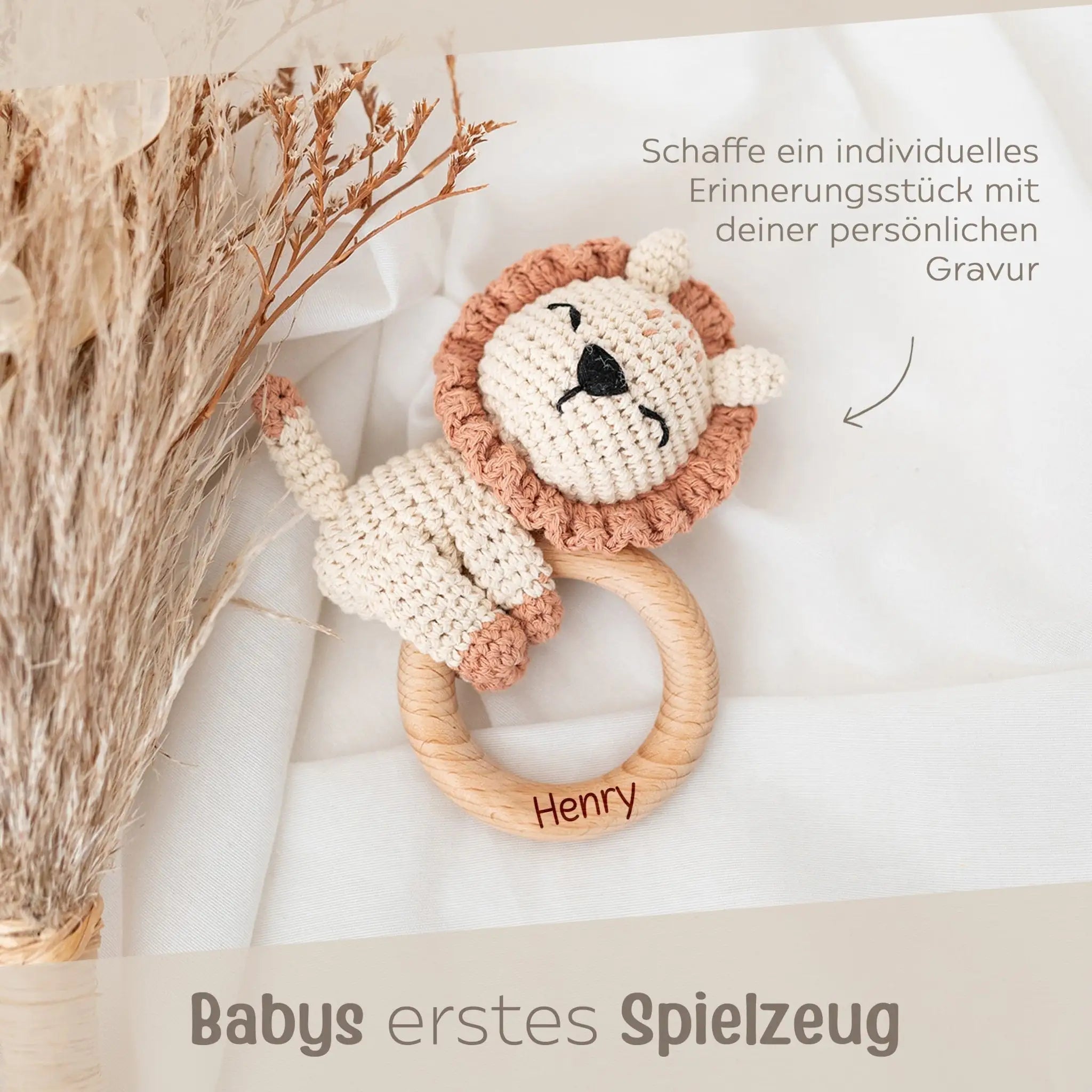Greifling Löwe liegend personalisiert - wunderwunsch