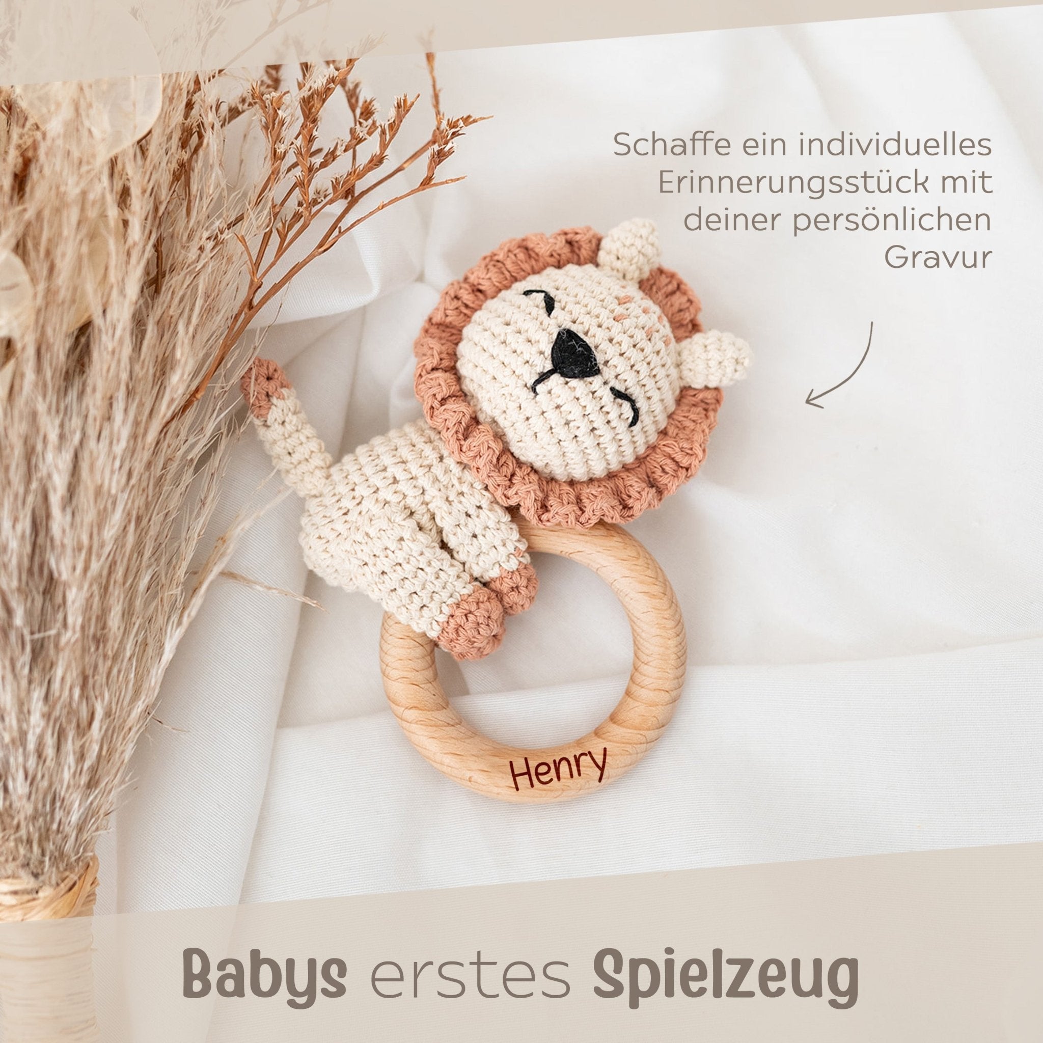 Greifling Löwe liegend personalisiert - wunderwunsch