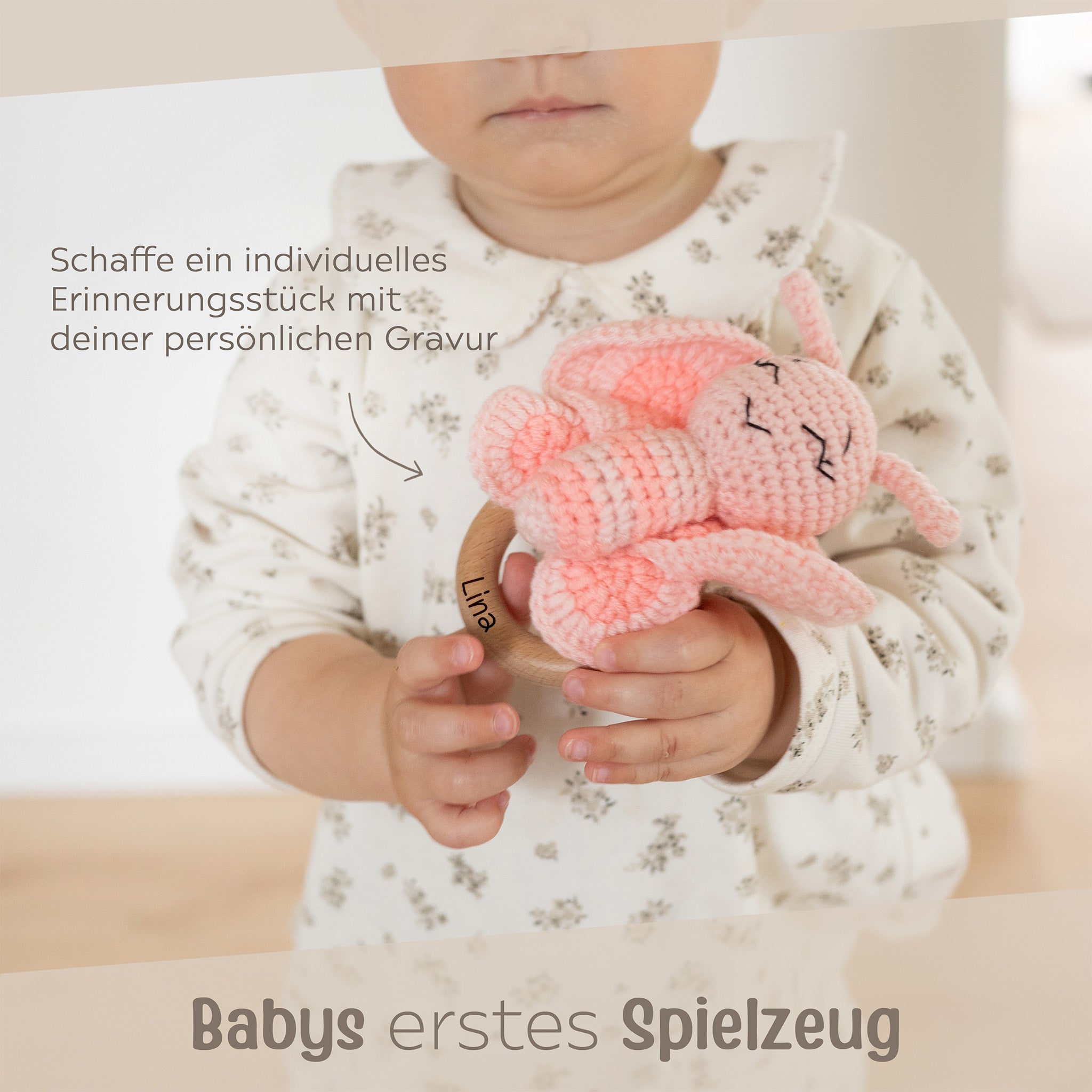 Greifling Schmetterling personalisiert - wunderwunsch