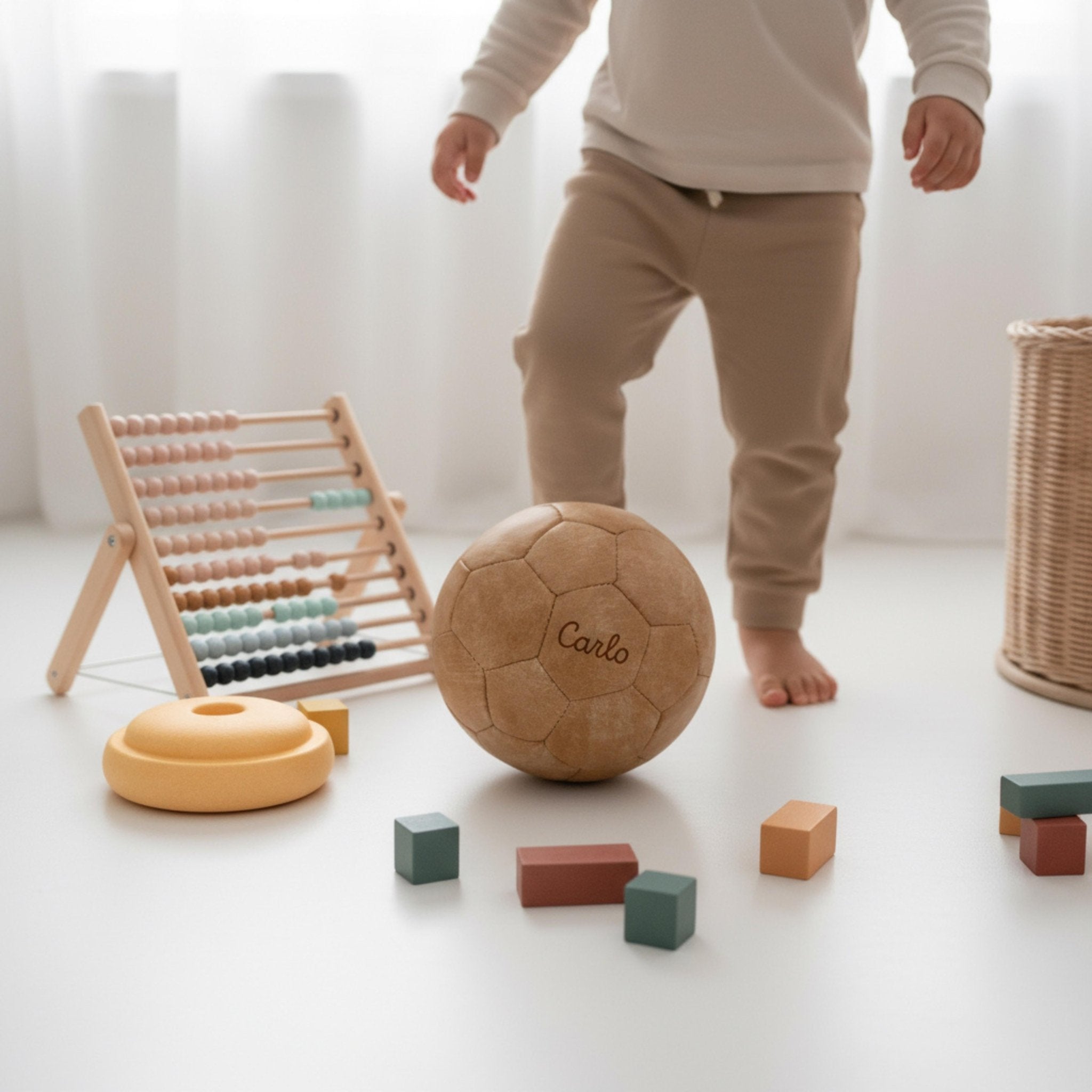 Großer Fußball Leder personalisierbar - wunderwunsch