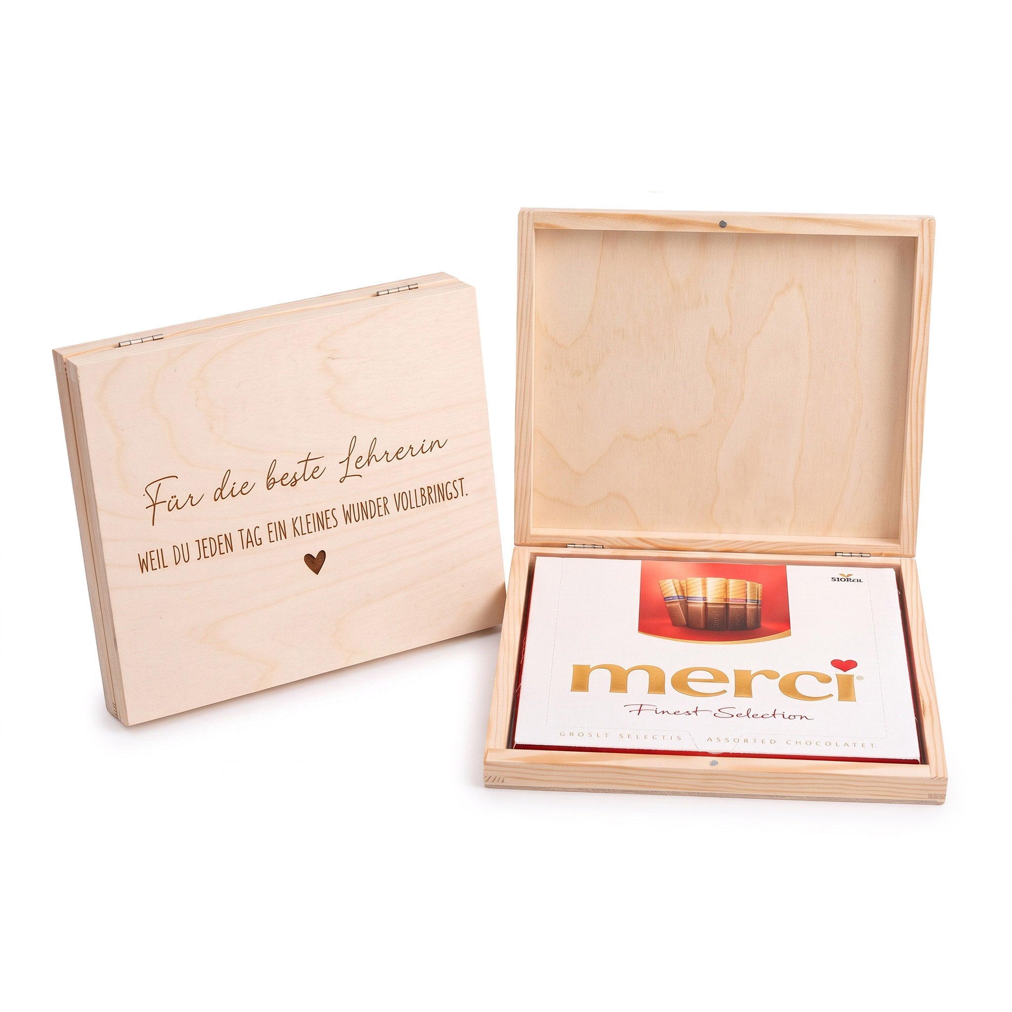 Holzbox Merci "Lehrer/Erzieher" - wunderwunsch