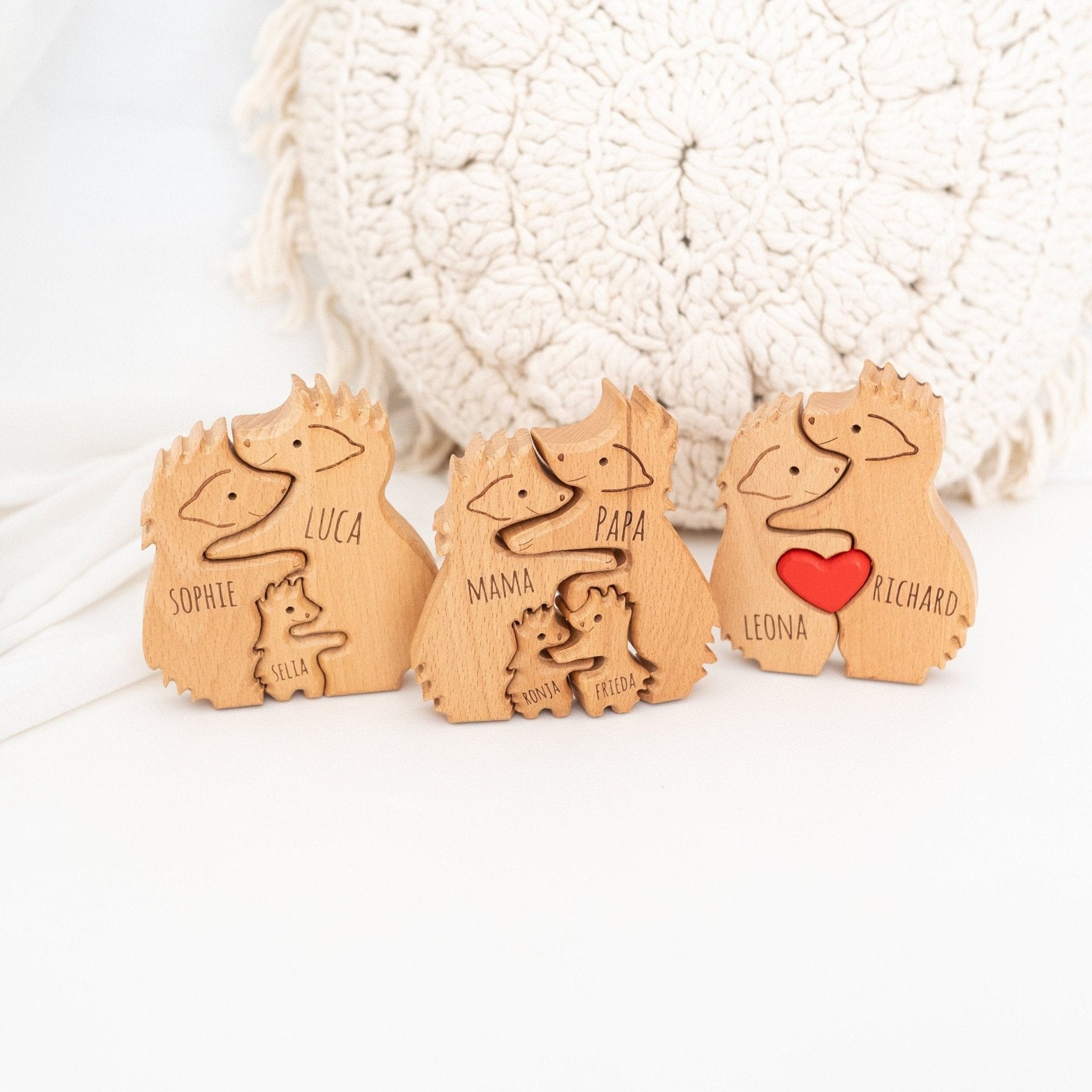 Igel Familie Puzzle personalisiert - wunderwunsch