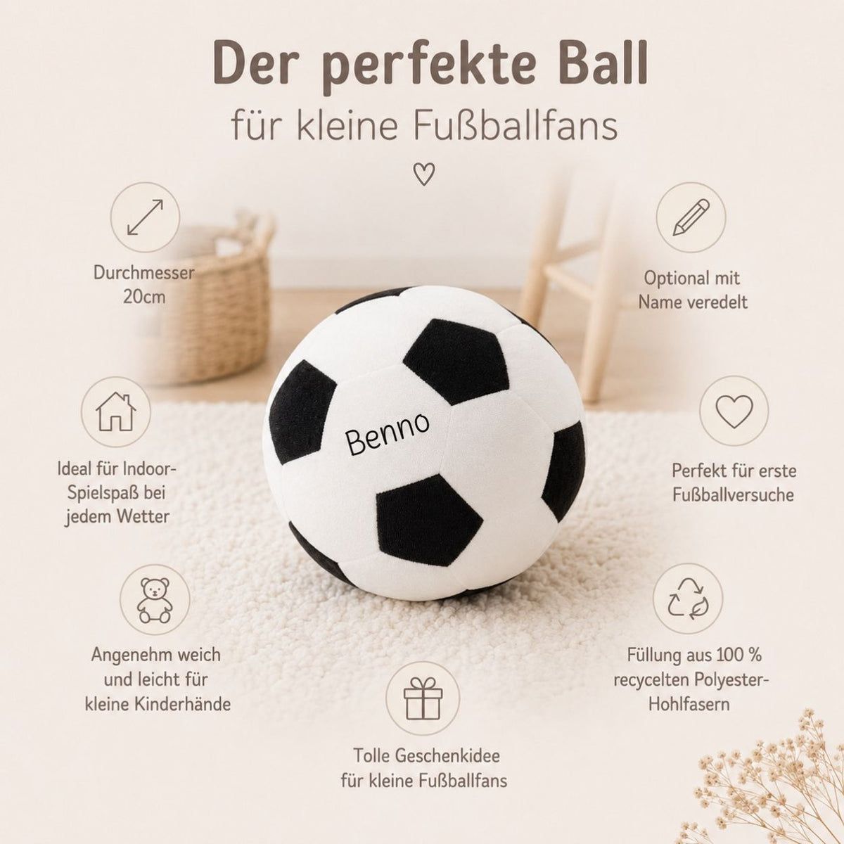 IKEA Stoff Fußball personalisiert - wunderwunsch