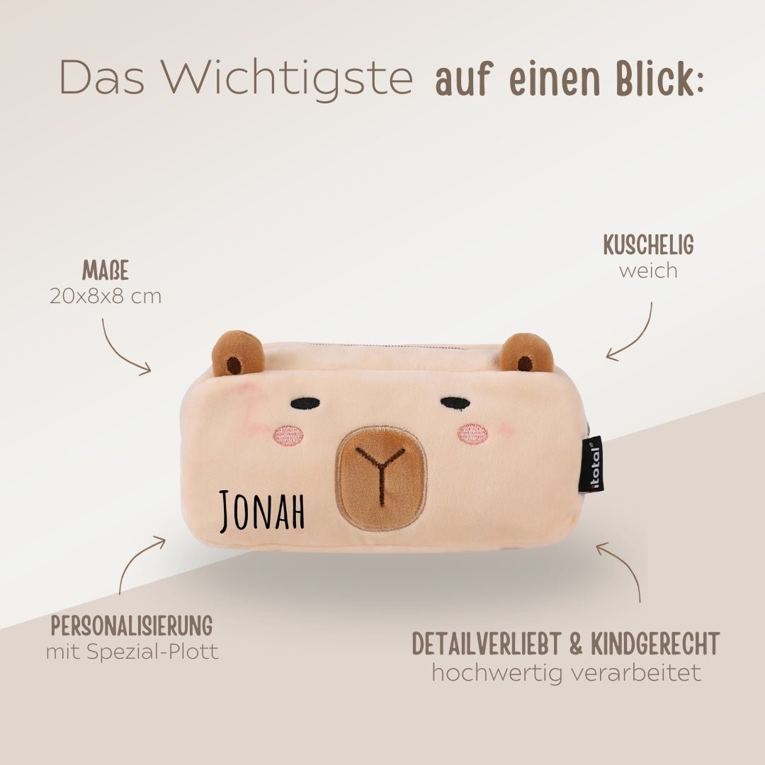 iTotal Federmäppchen Capybara personalisierbar - wunderwunsch