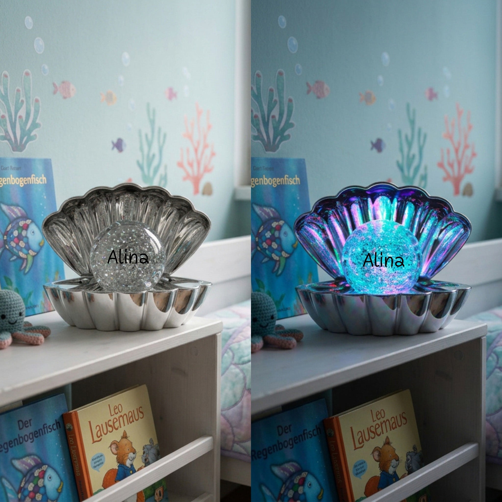 iTotal Muschellampe personalisierbar - wunderwunsch