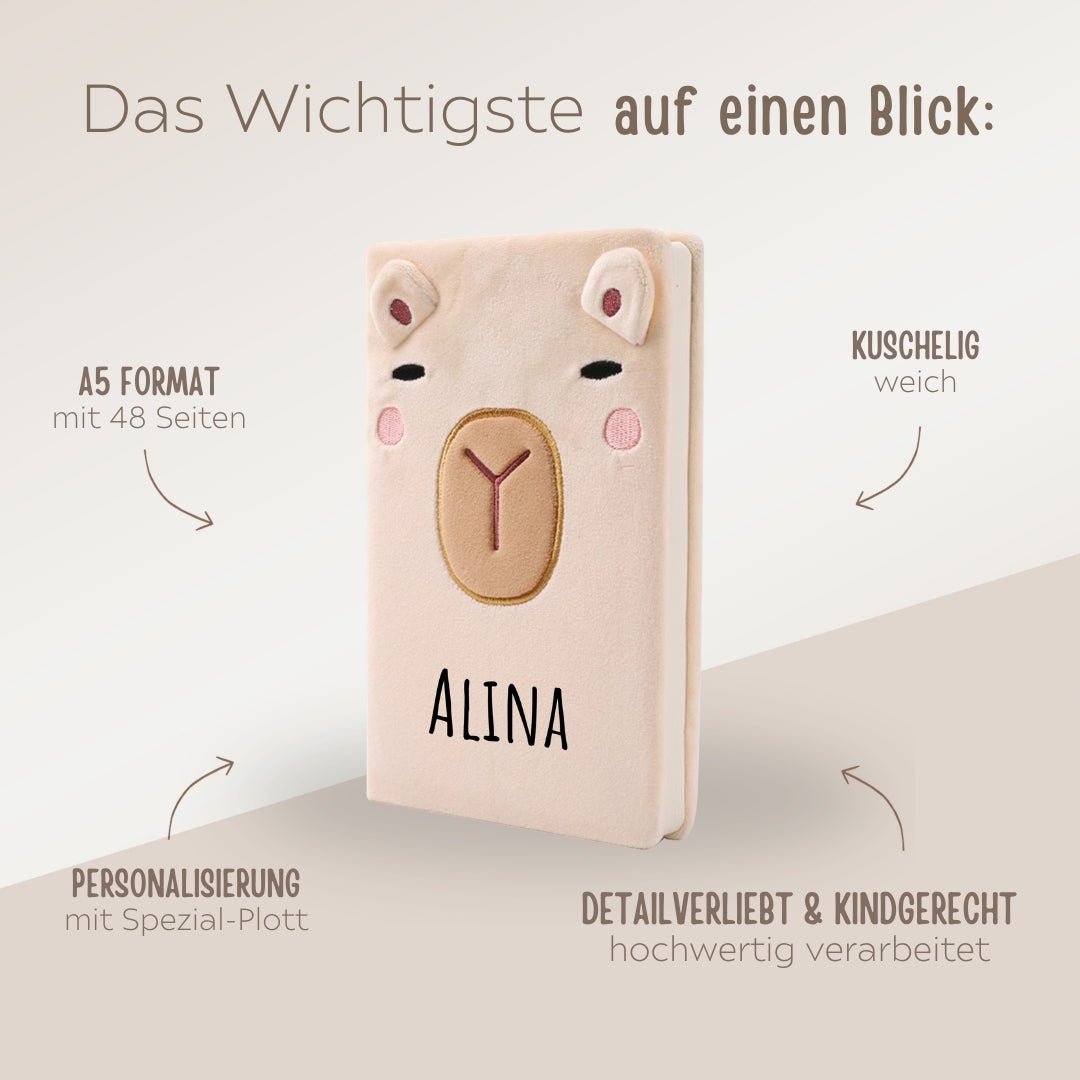 iTotal Notizbuch Capybara personalisierbar - wunderwunsch