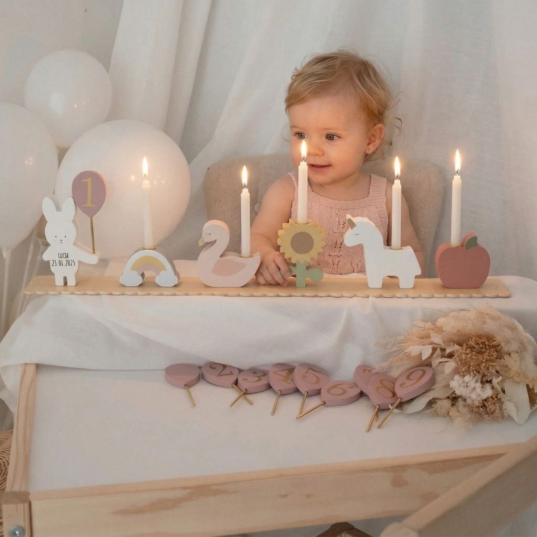 JABADABADO Geburtstagsdekoration Bär oder Hase personalisierbar - wunderwunsch