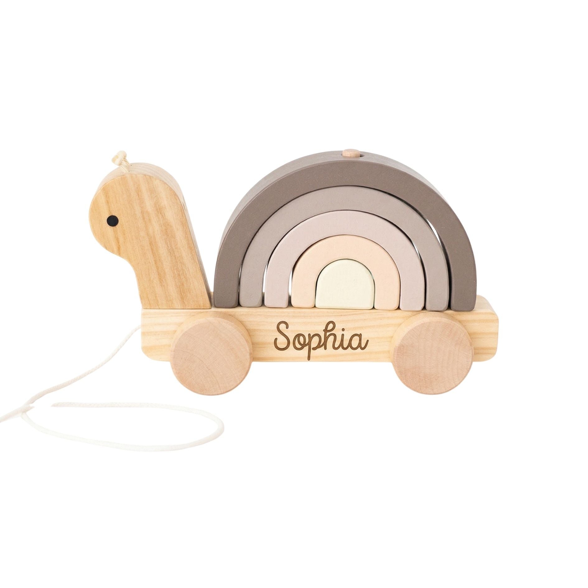 JABADABADO Nachziehtier & Stapelspiel Schnecke personalisierbar - wunderwunsch