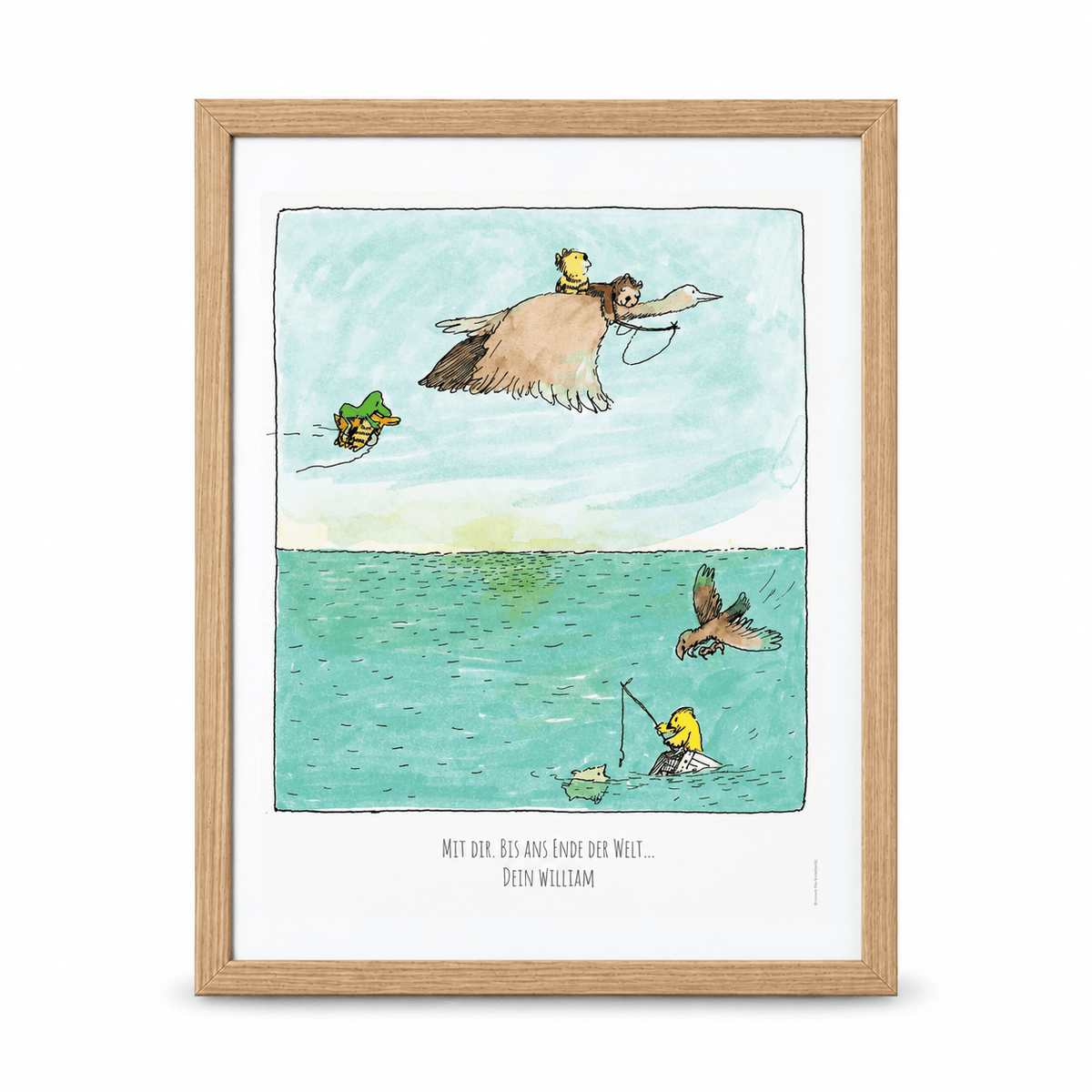 JANOSCH Poster - Mit dir fliegen - wunderwunsch