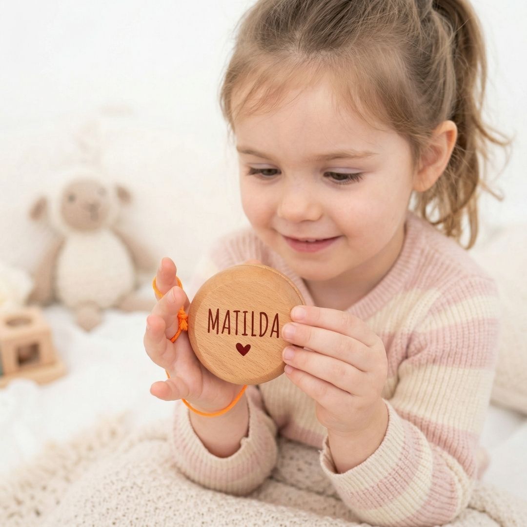 Jojo aus Holz personalisiert - wunderwunsch