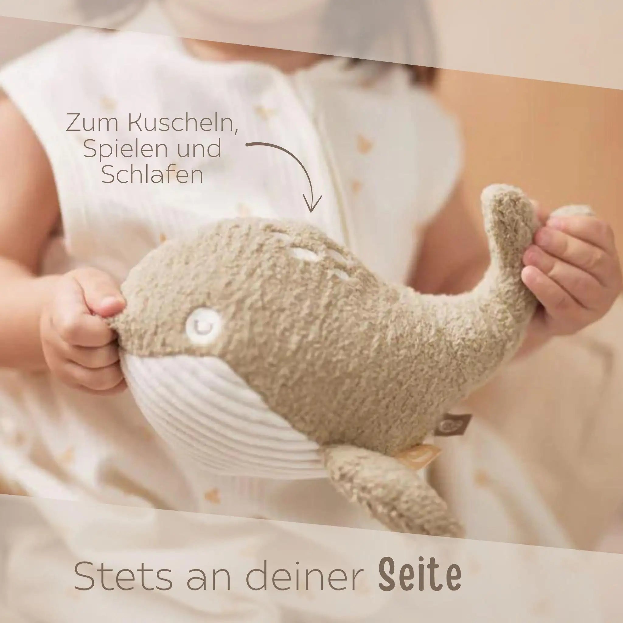 JOLLEIN Activity Stofftier Meerestier Boucle personalisierbar - wunderwunsch
