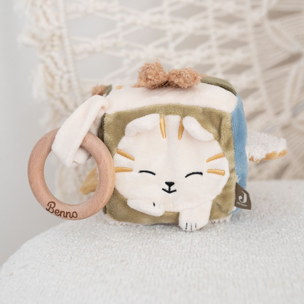 JOLLEIN Activity Stoffwürfel personalisierbar - Hund & Katze - wunderwunsch