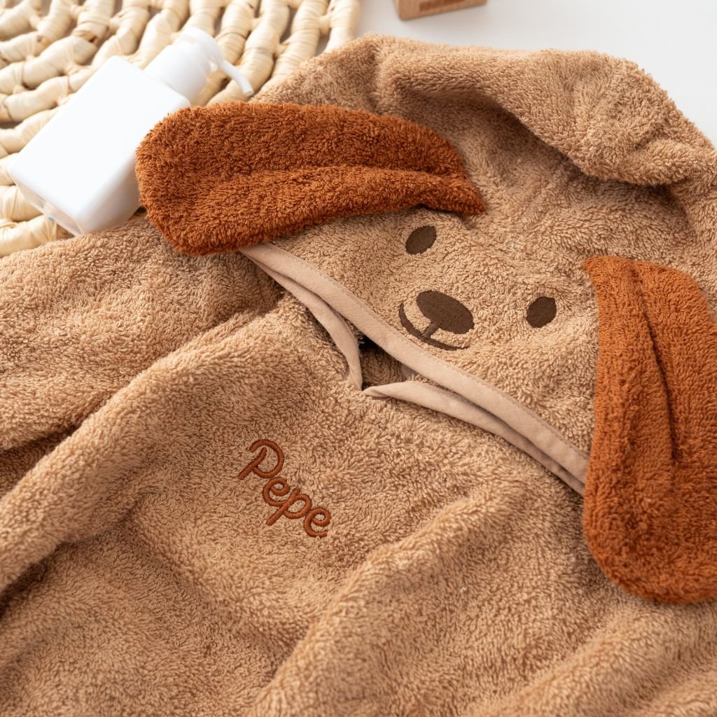 JOLLEIN Badeponcho Katze oder Hund personalisierbar - wunderwunsch