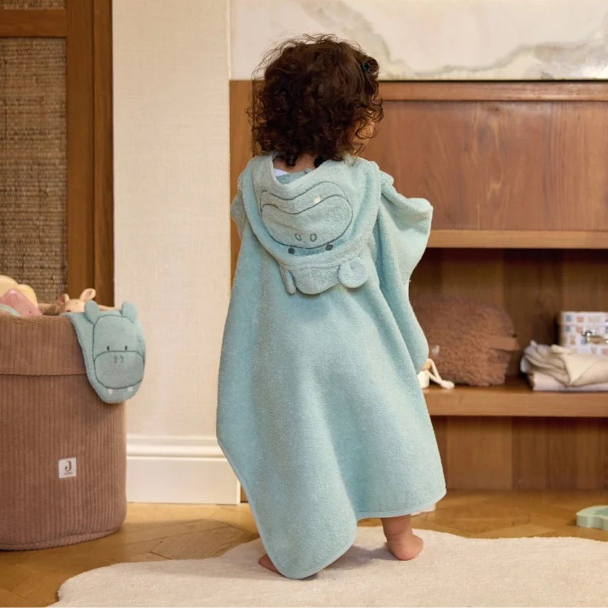 JOLLEIN Badeponcho personalisiert - Hippo oder Strauß - wunderwunsch