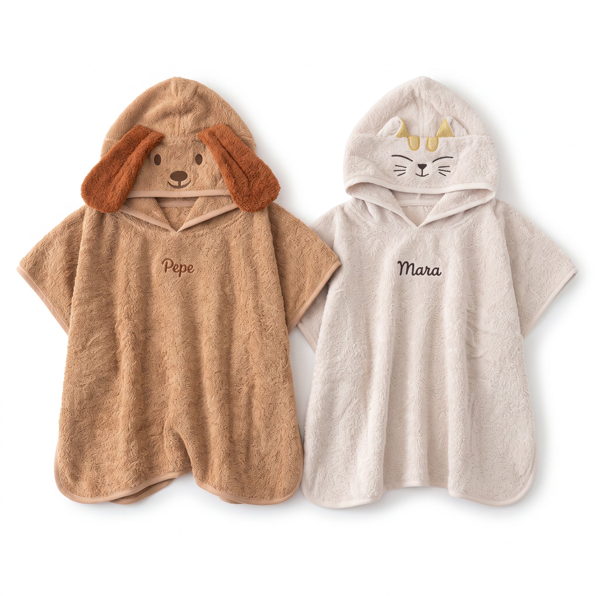 JOLLEIN Badeponcho personalisiert - Katze oder Hund - wunderwunsch