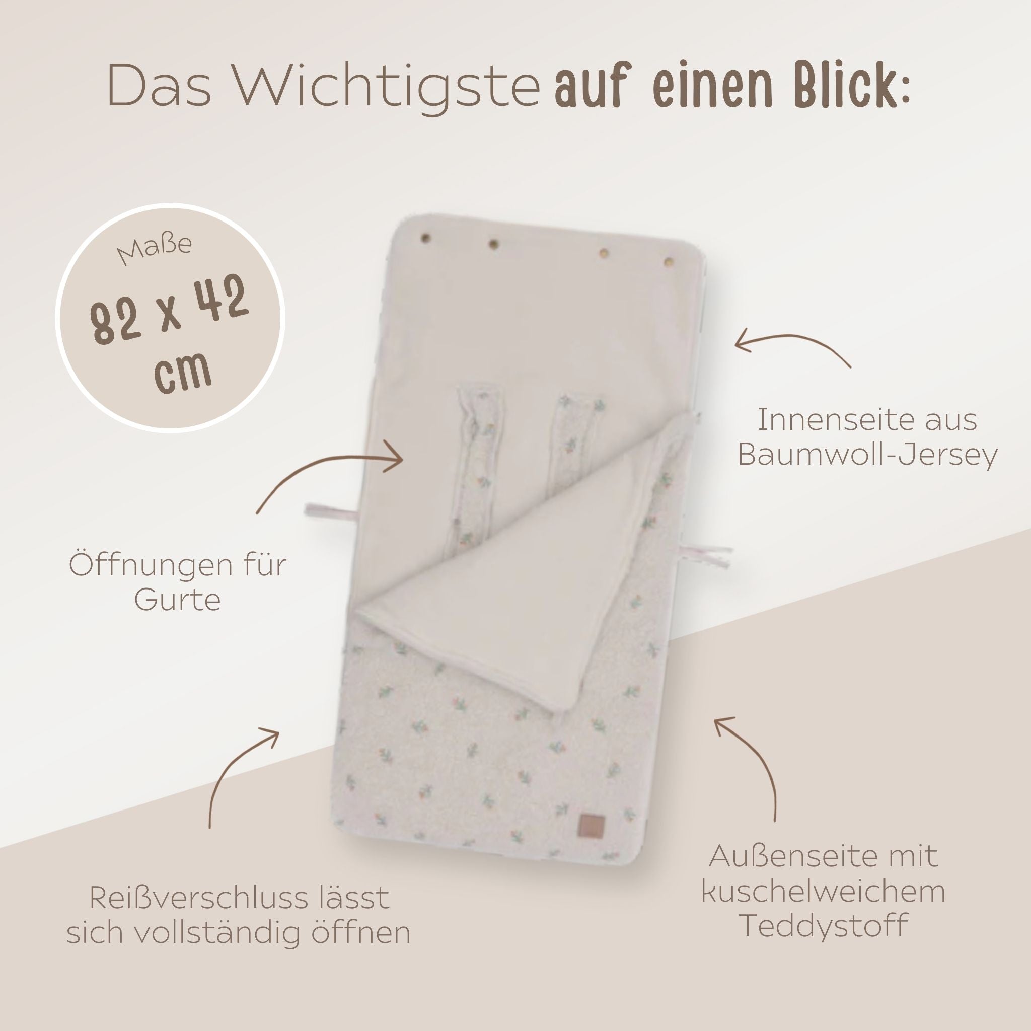 JOLLEIN Fußsack "Zweige" - wunderwunsch